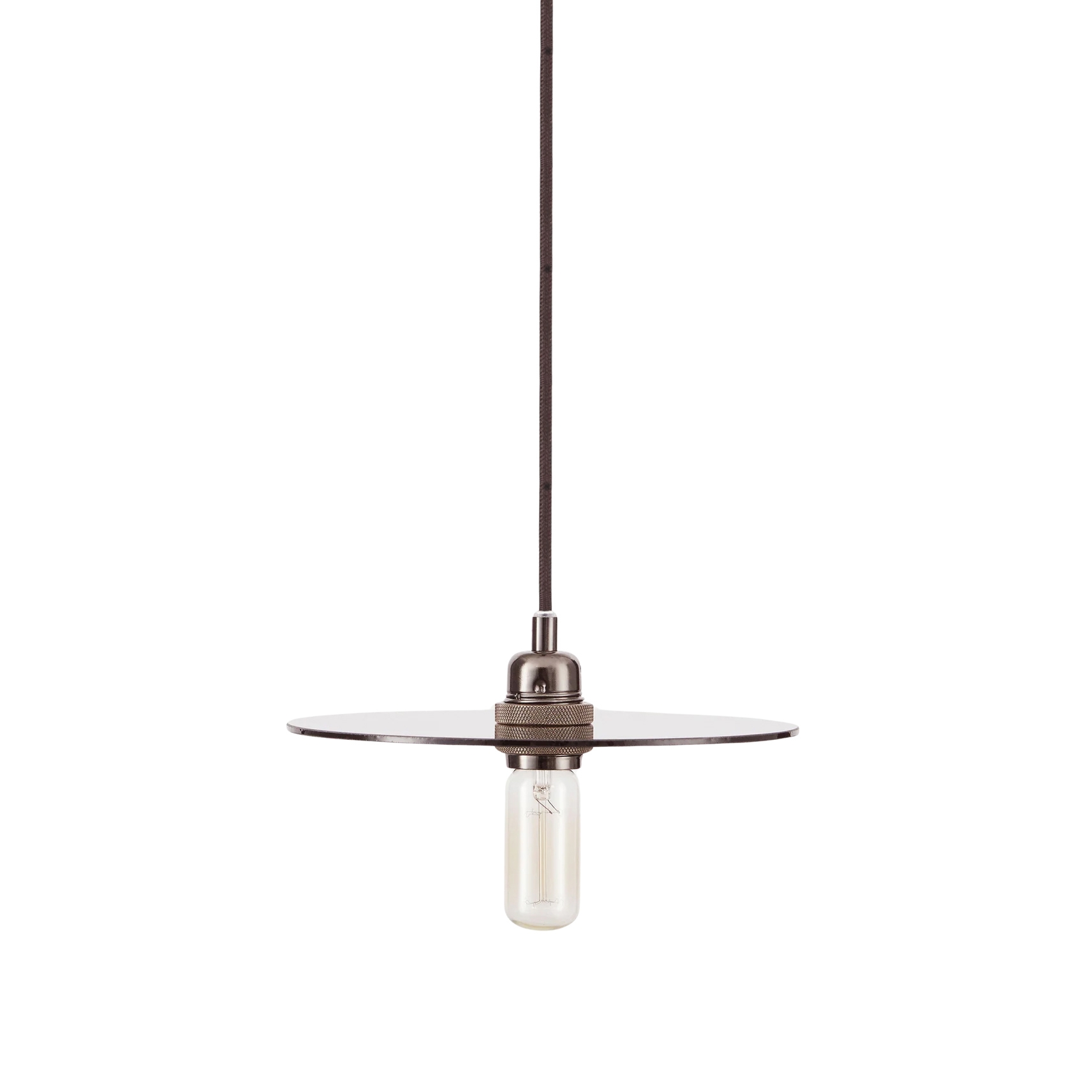 Circle Shade Smoked Glass / Steel / Medium