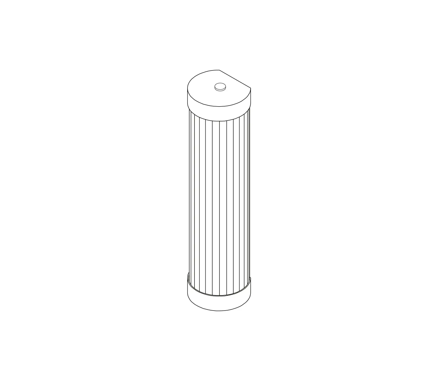 Original BTC - Pillar Offset Wall Light,LED, Polished Brass
