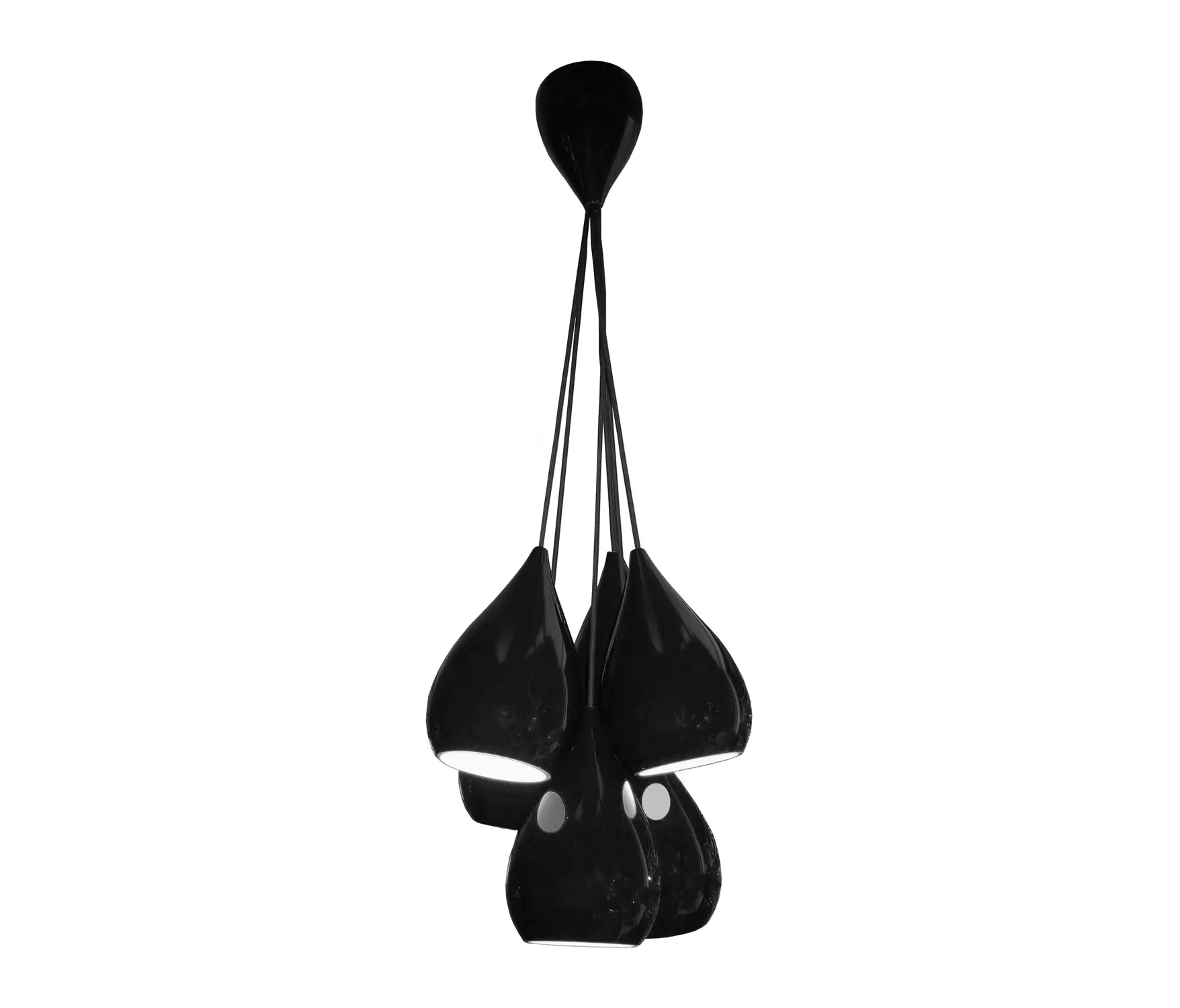 Original BTC - Drop One Grouping of Six Pendant Light, Black