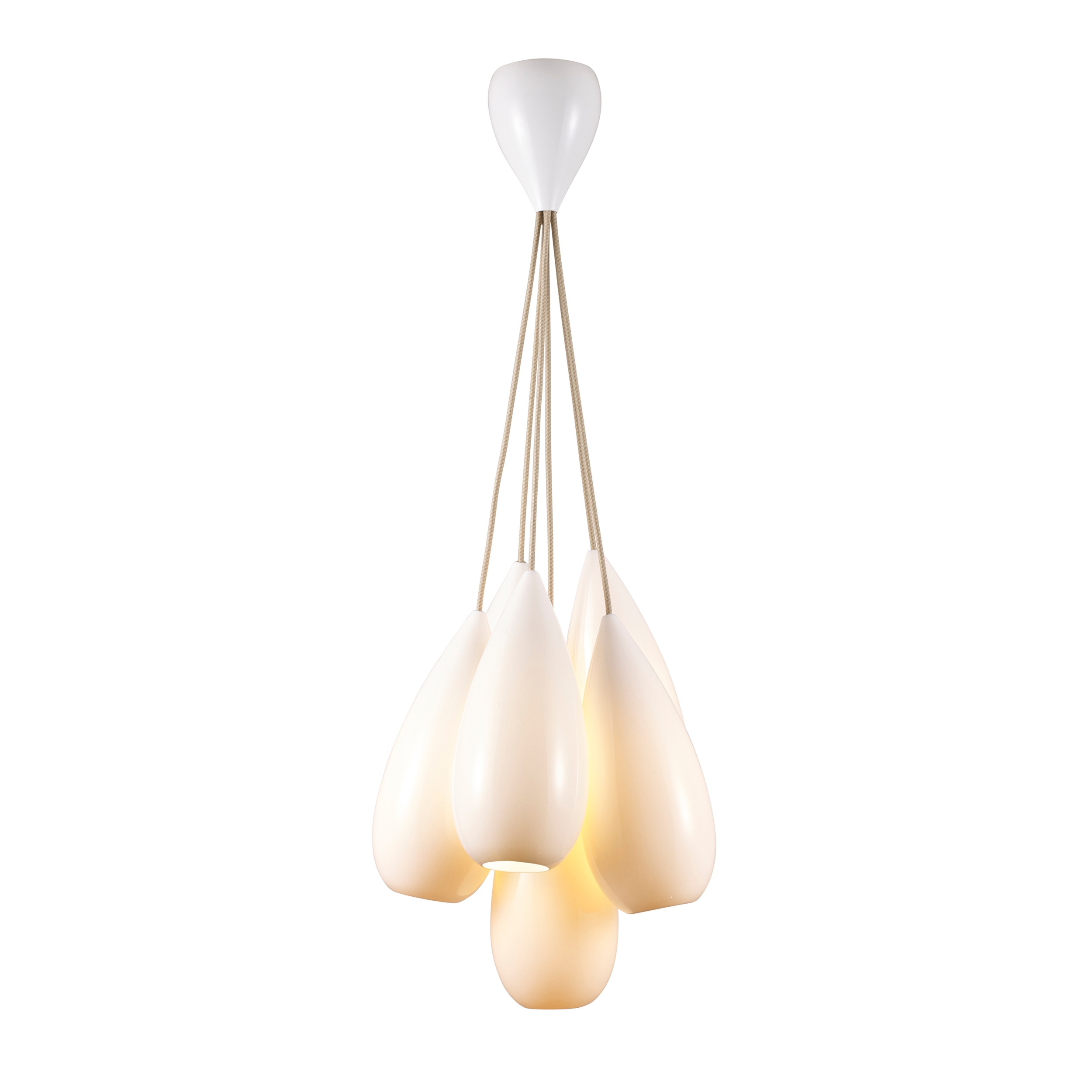 Display product Drop Zero Grouping of Six Pendant Light, Natural from manufacturer Original BTC