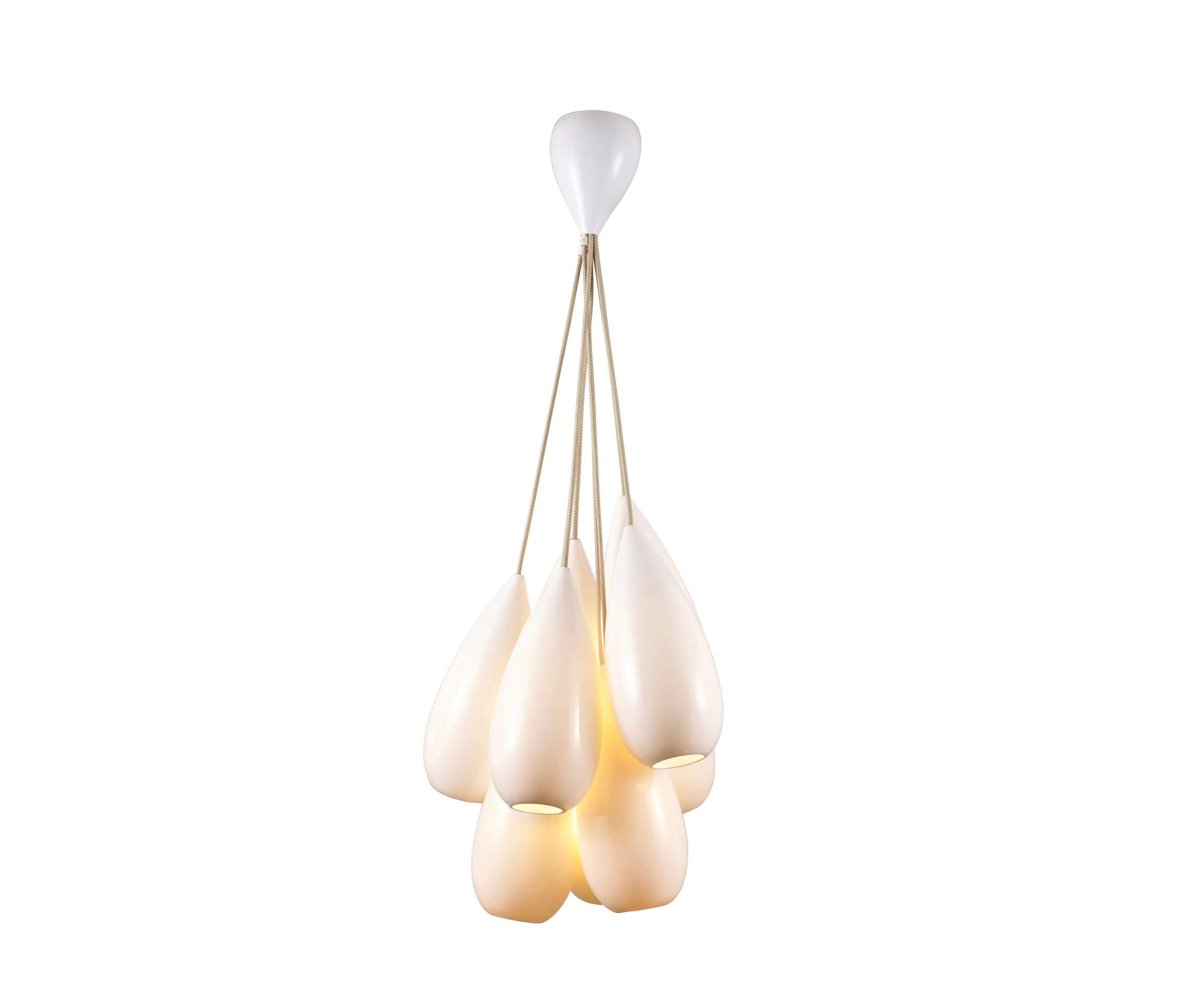 Original BTC - Drop Zero Grouping of Nine Pendant Light, Natural