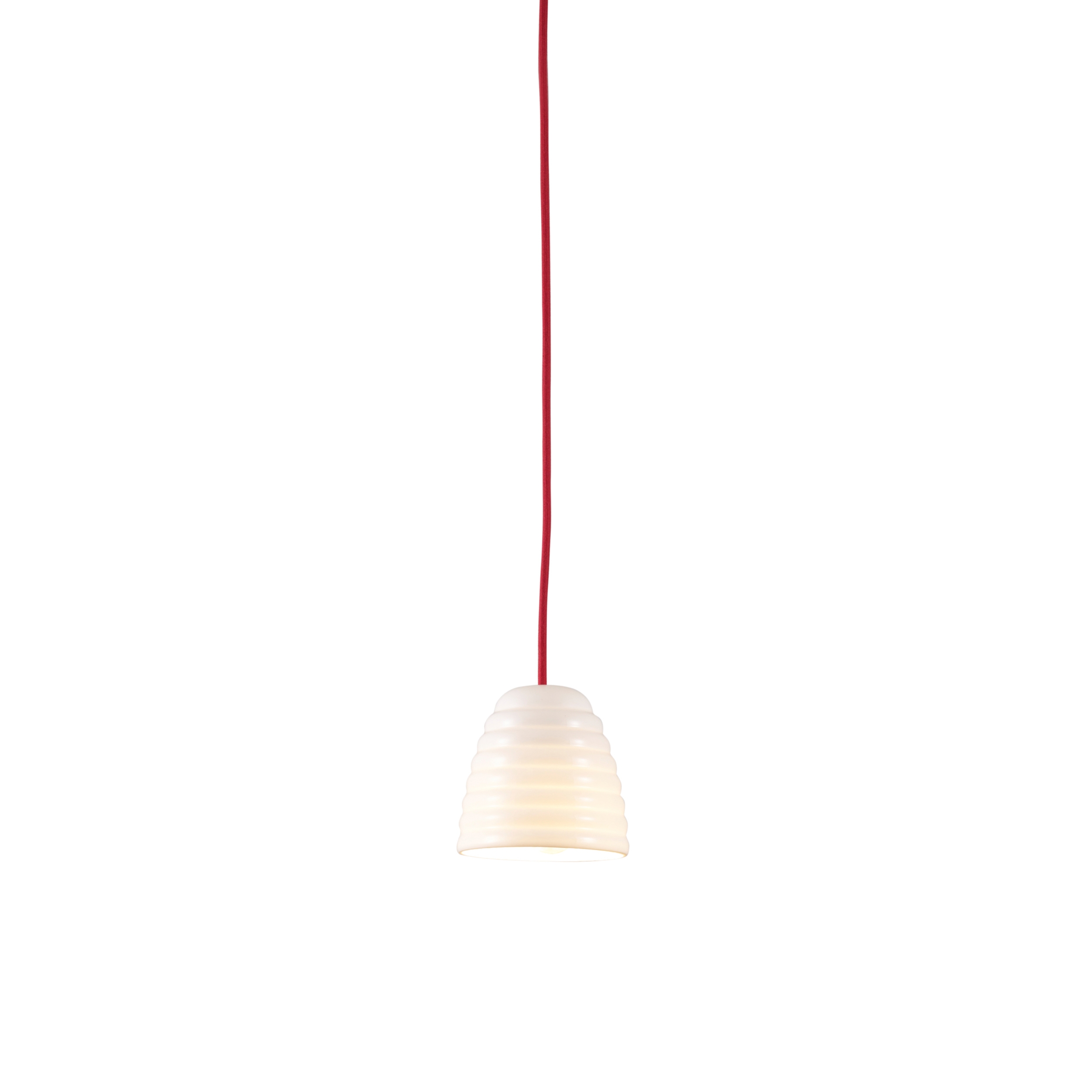 Hector Bibendum Size 1 Pendant, Natural with Red Cable