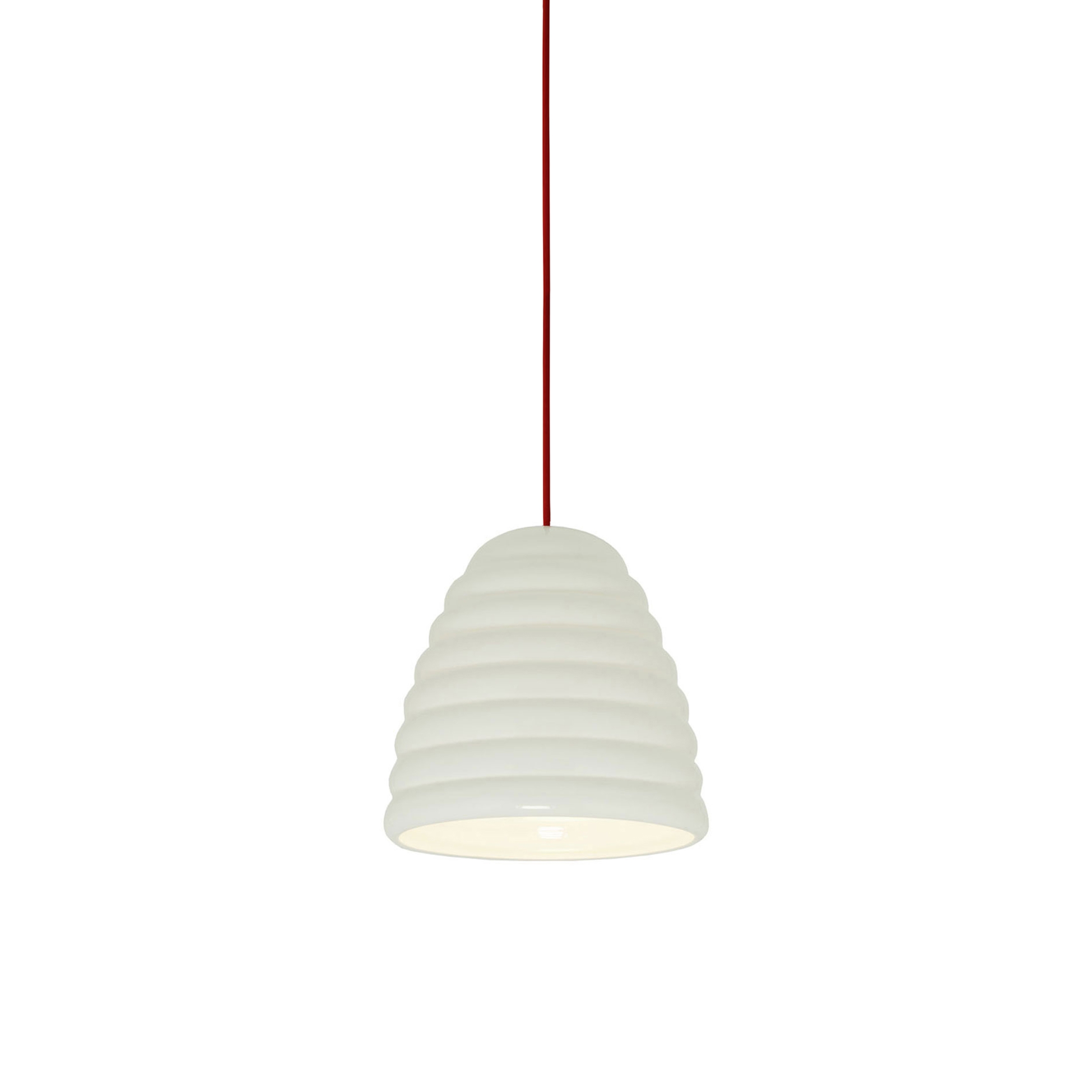 Hector Bibendum Size 3 Pendant, Natural with Red Cable