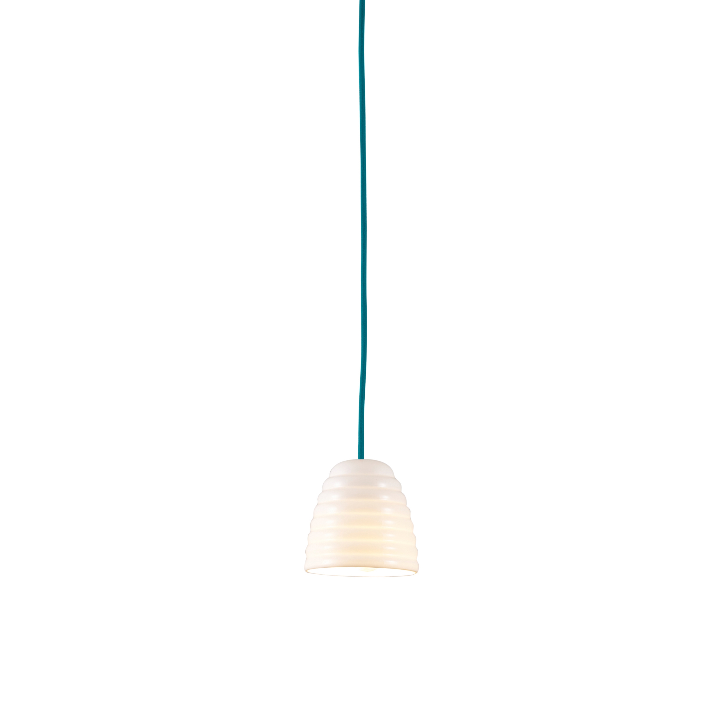 Hector Bibendum Size 1 Pendant, Natural with Turquoise Cable