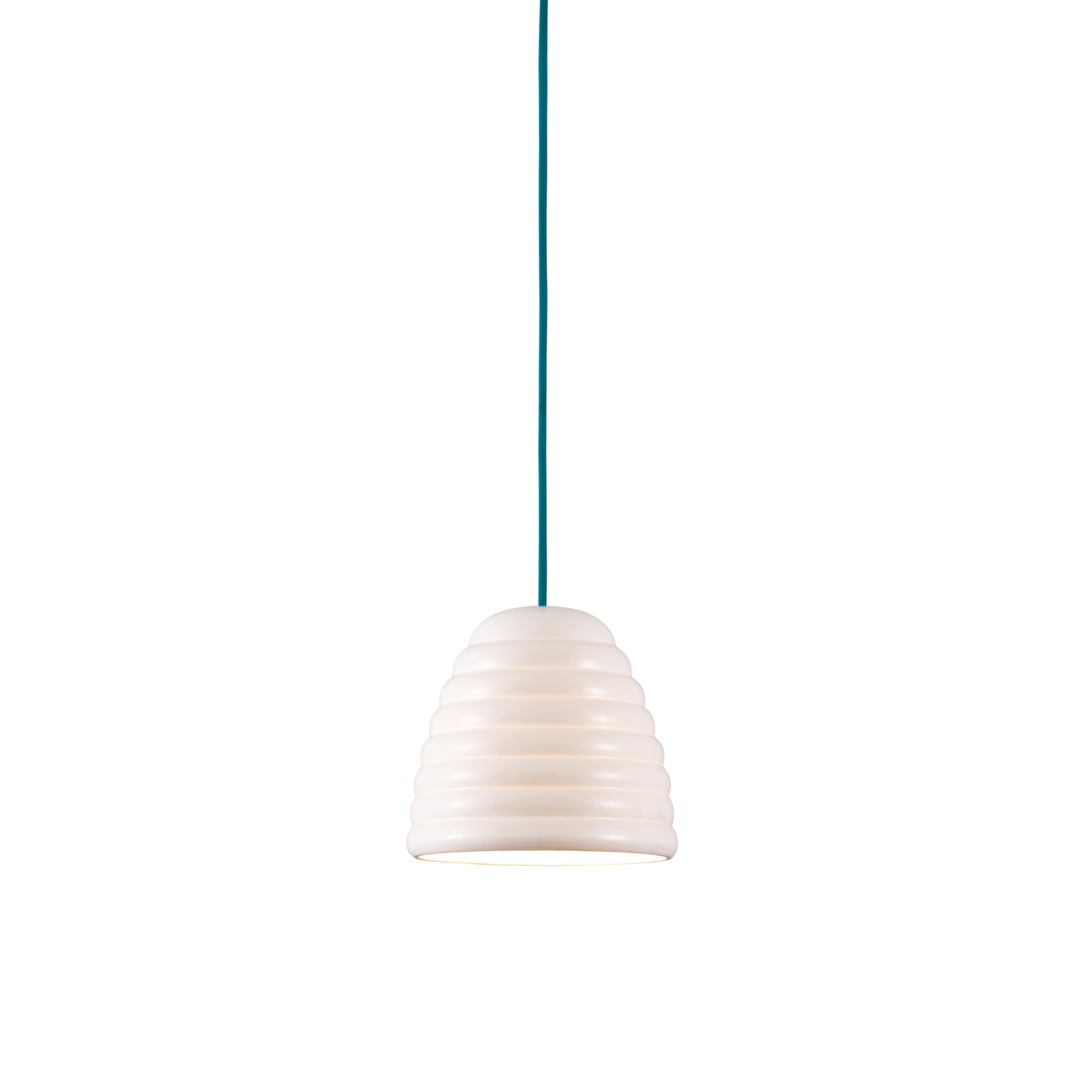 Hector Bibendum Size 2 Pendant, Natural with Turquoise Cable