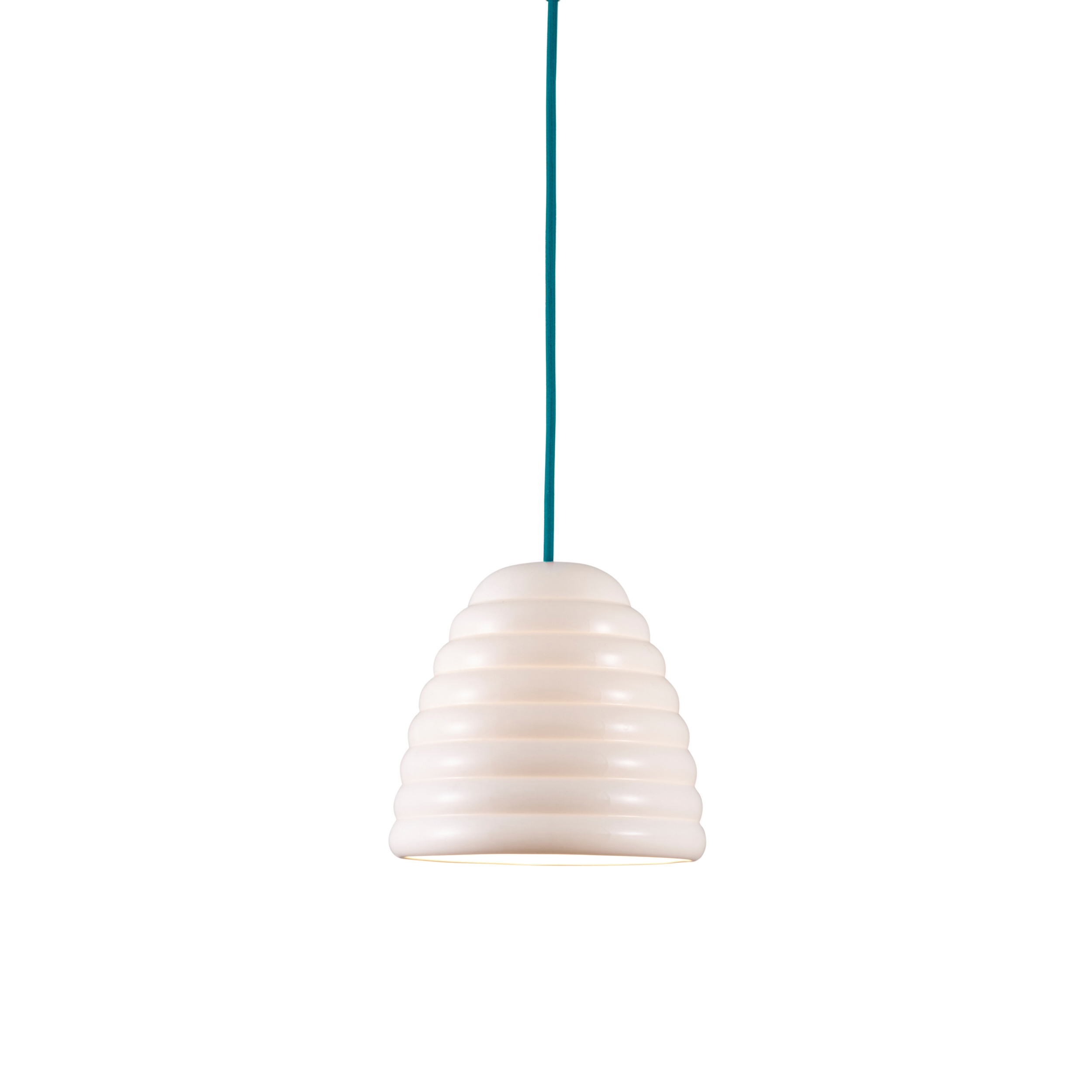 Display product Hector Bibendum Size 3 Pendant, Natural with Turquoise Cable from manufacturer Original BTC