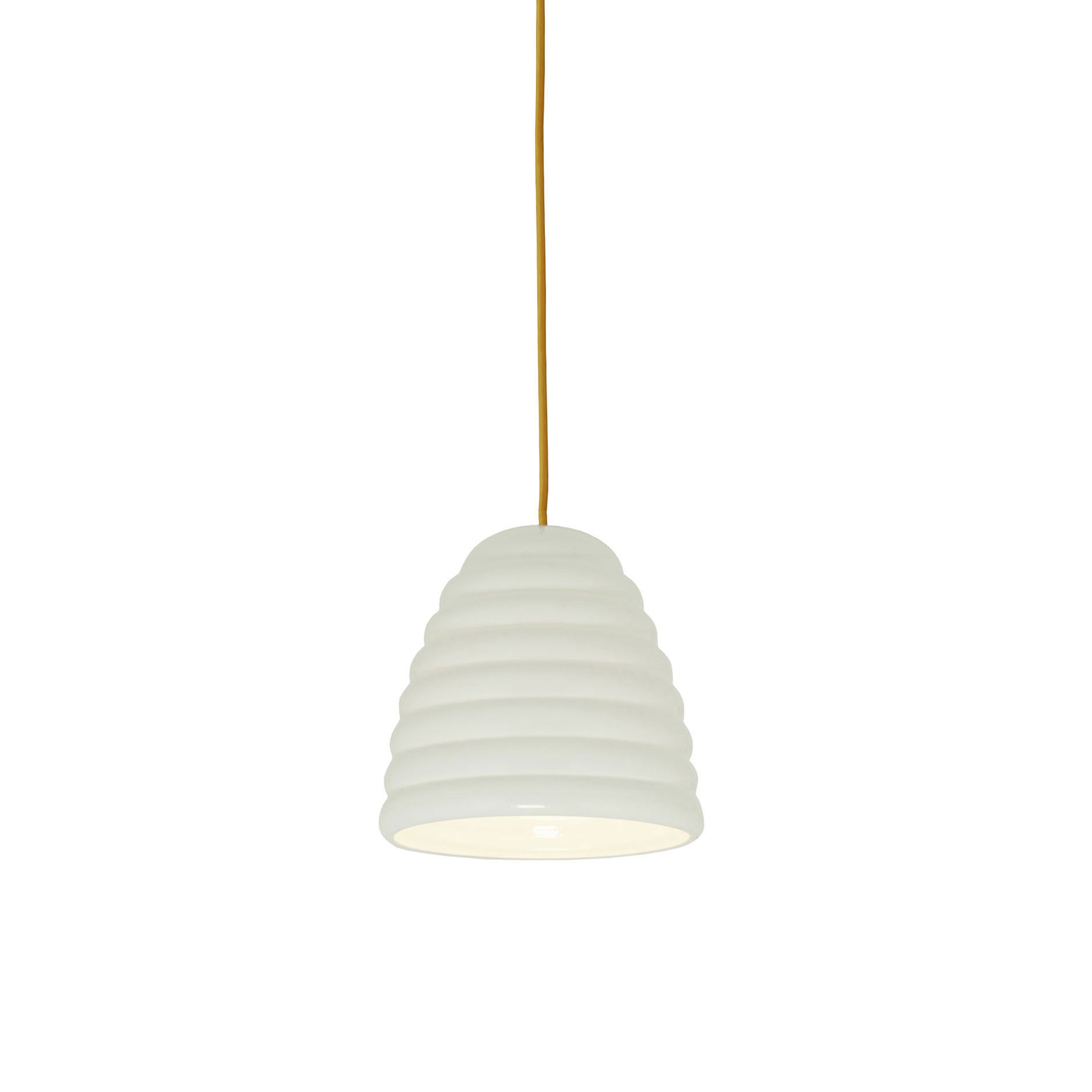 Hector Bibendum Size 3 Pendant, Natural with Yellow Cable