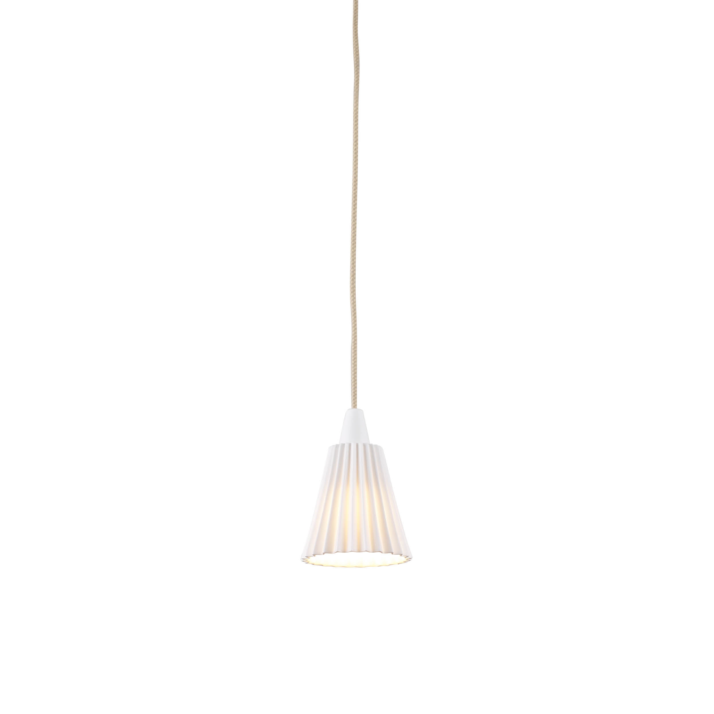 Mostra il prodotto Hector Medium Pleat Pendant Light, Natural del produttore Original BTC
