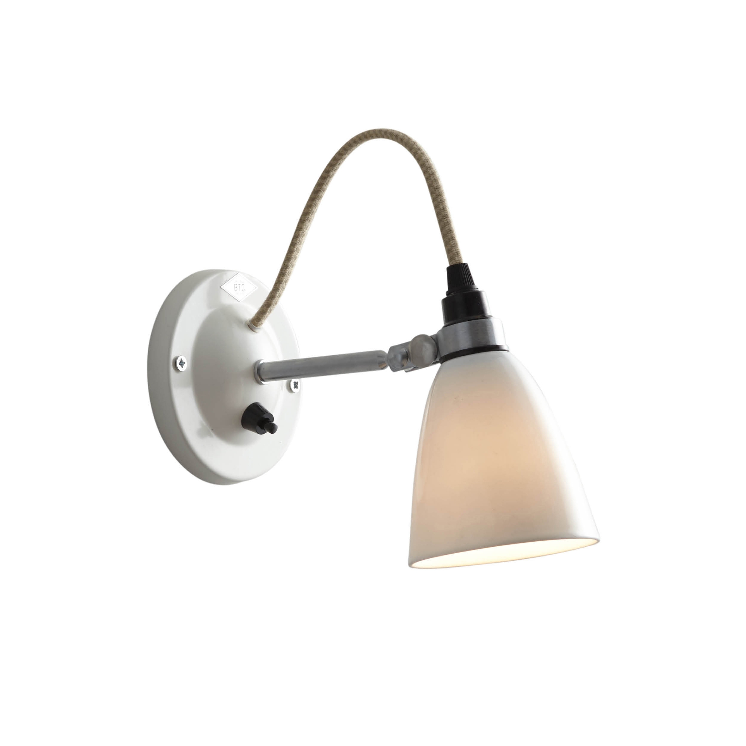 Mostra il prodotto Hector Small Dome Wall Light Switched, Natural del produttore Original BTC