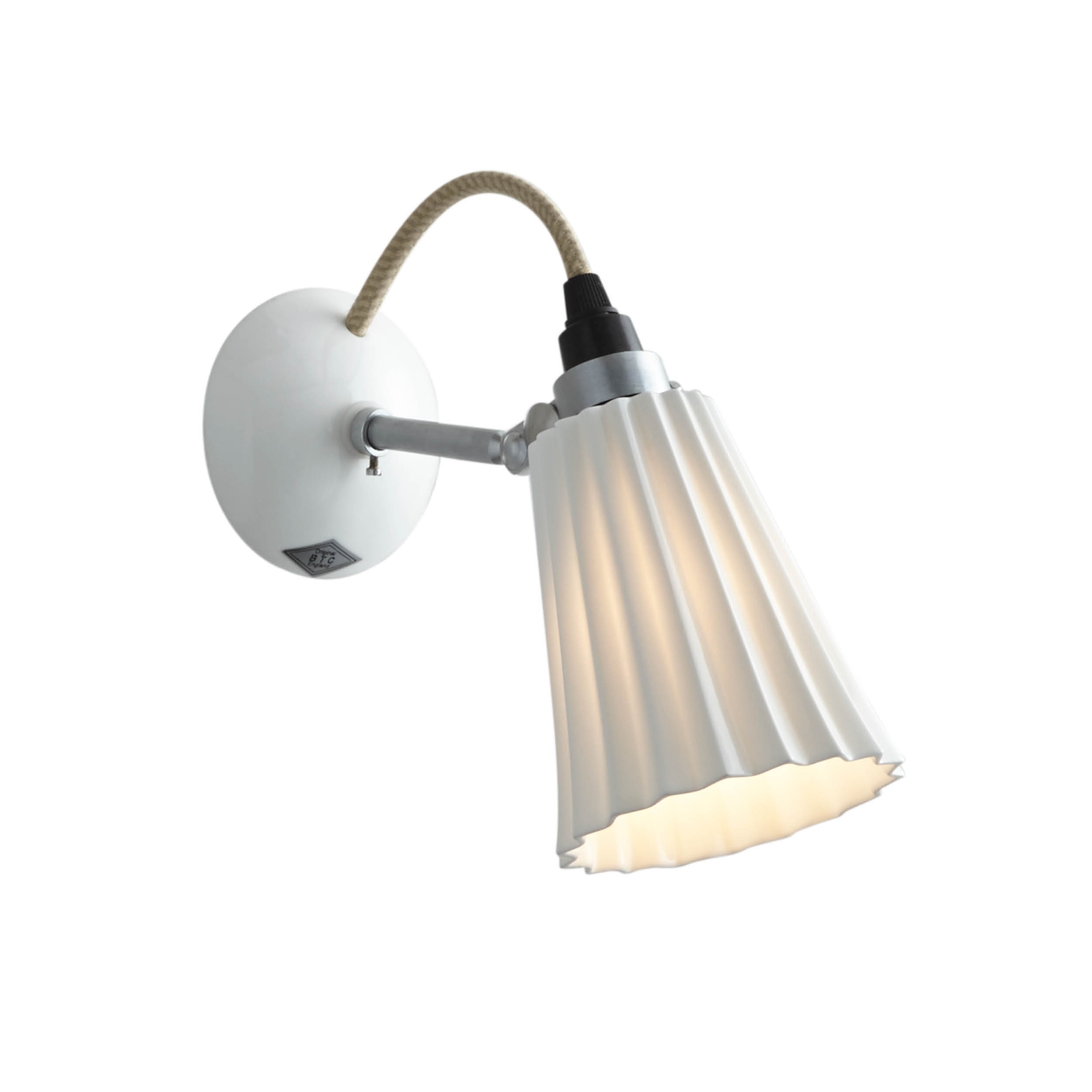 Mostra il prodotto Hector Small Pleat Wall Light, Natural del produttore Original BTC