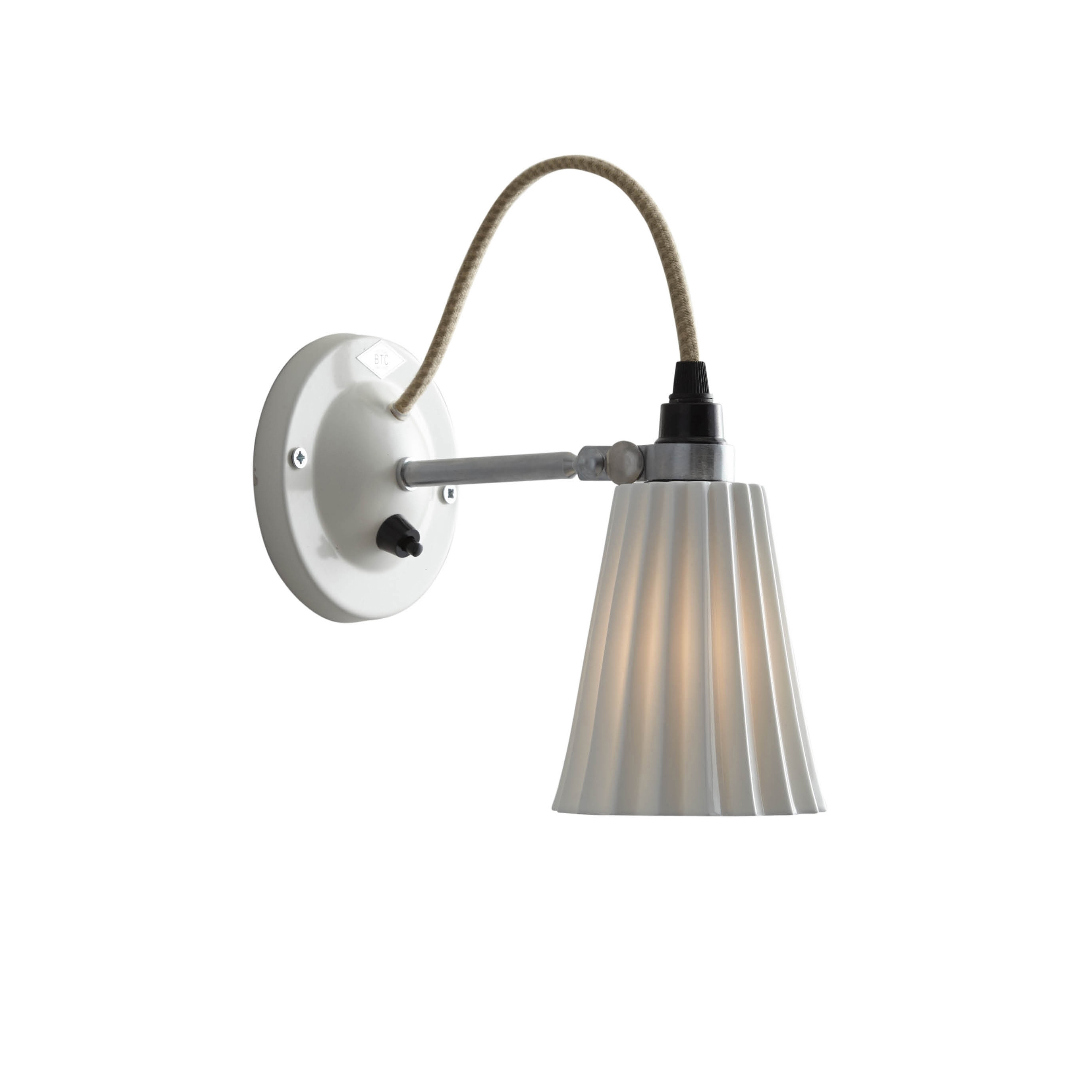 Mostra il prodotto Hector Small Pleat Switched Wall Light, Natural del produttore Original BTC