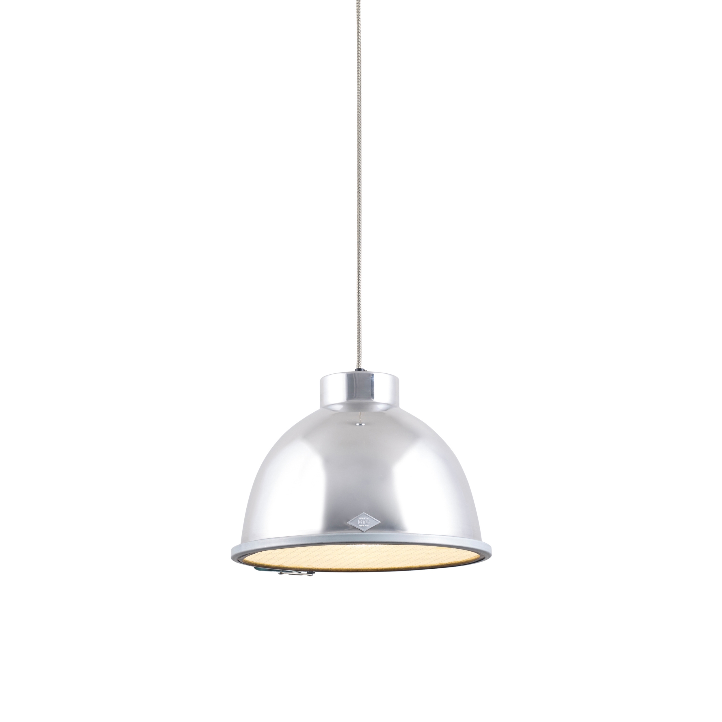 Mostra il prodotto Giant 0 Pendant Light, Natural Aluminium with Wired Glass del produttore Original BTC