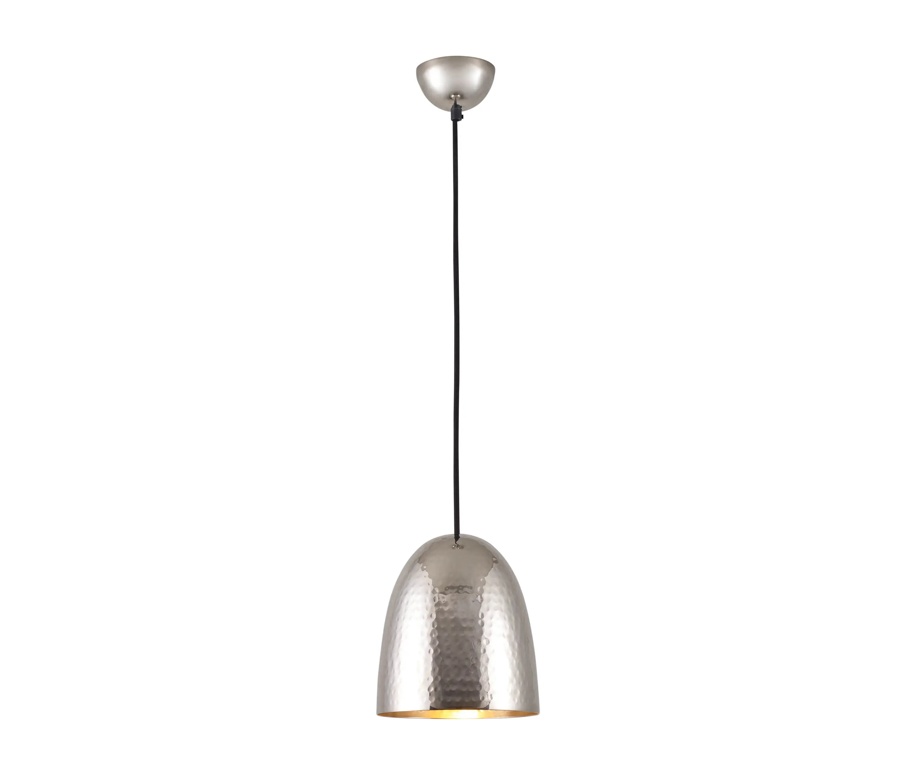 Original BTC - Stanley Small Pendant Light, Hammered Nickel Plated