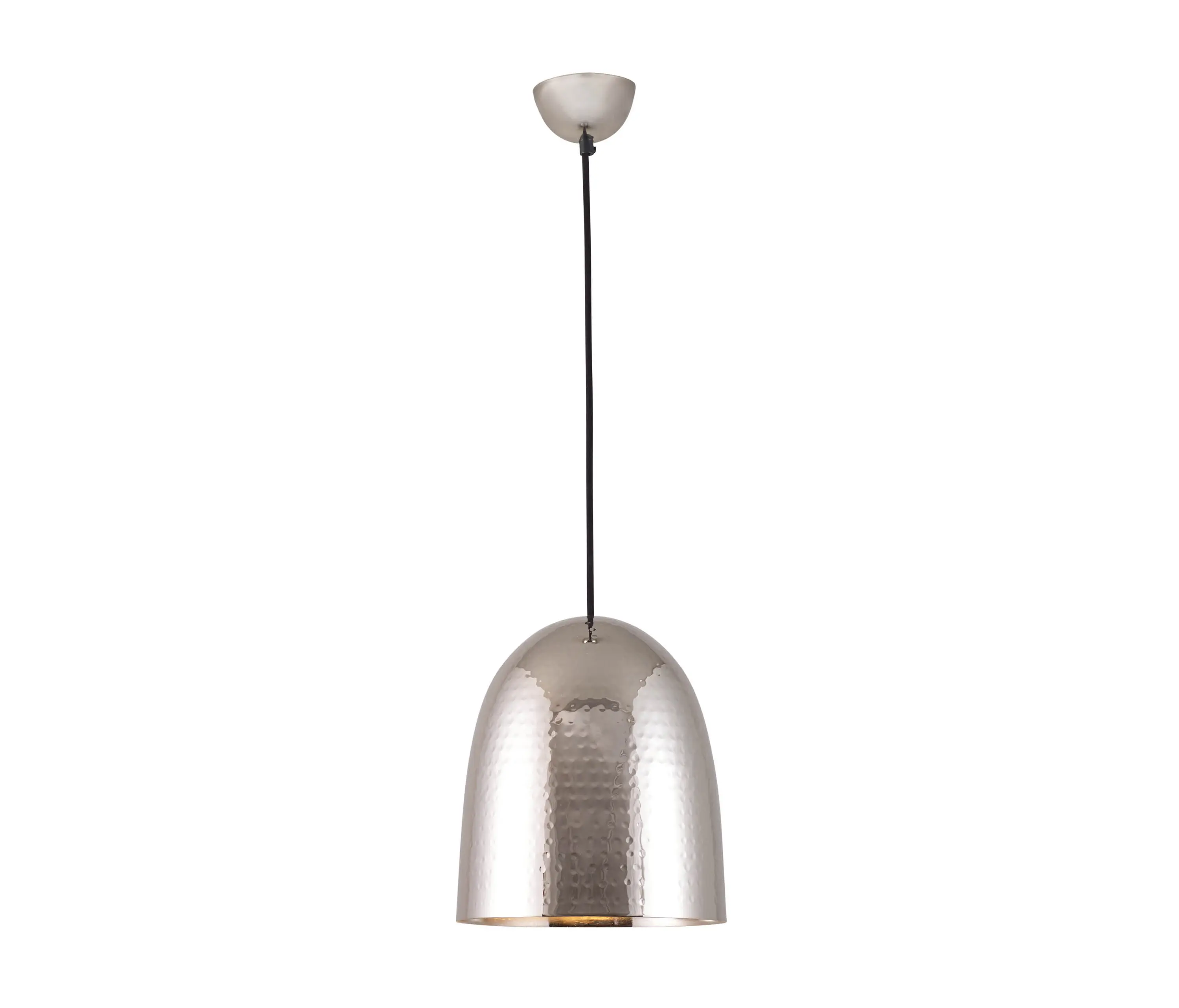 Original BTC - Stanley Medium Pendant Light, Hammered Nickel Plated