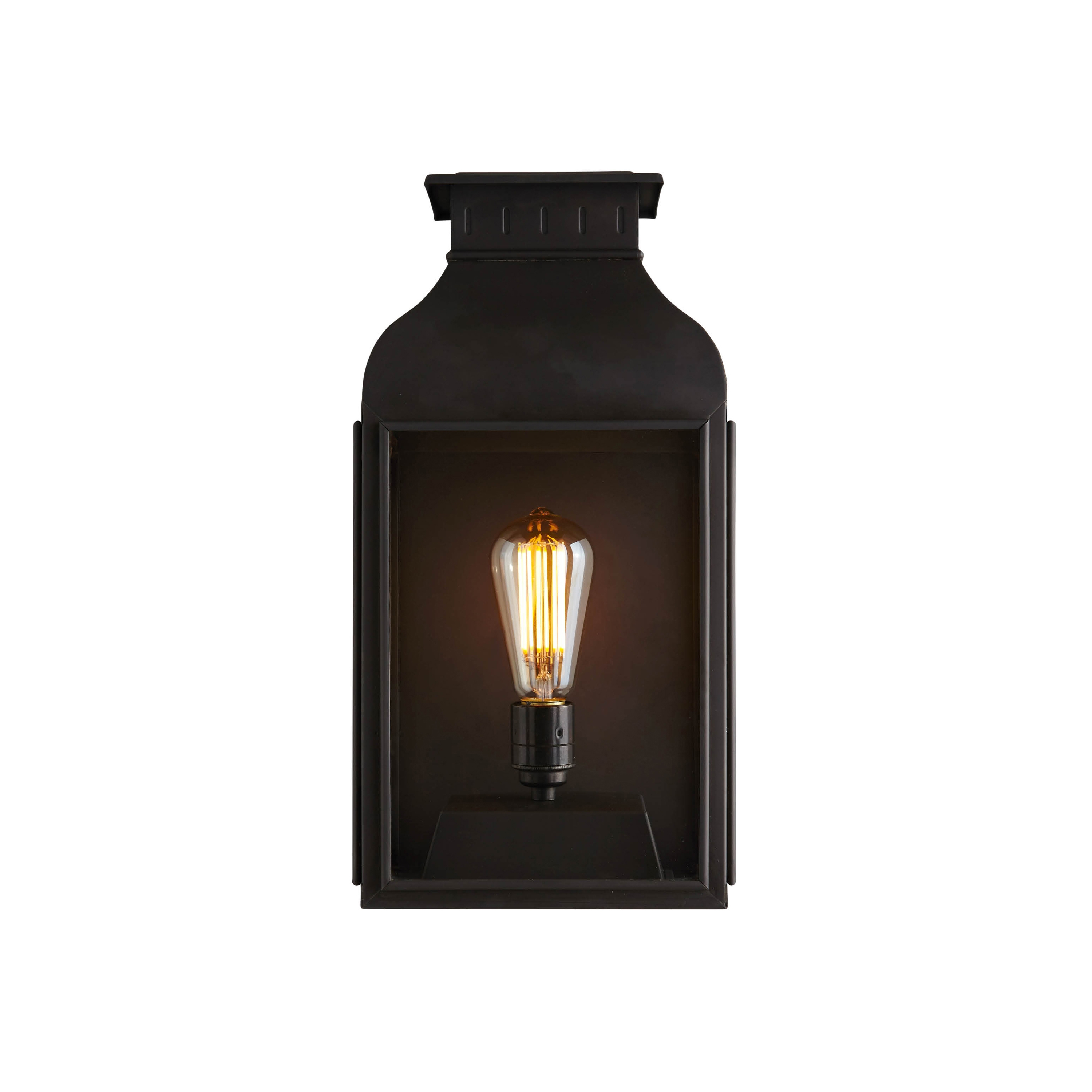 Display product Wall Lantern Weathered Brass Clear Glass from manufacturer Original BTC