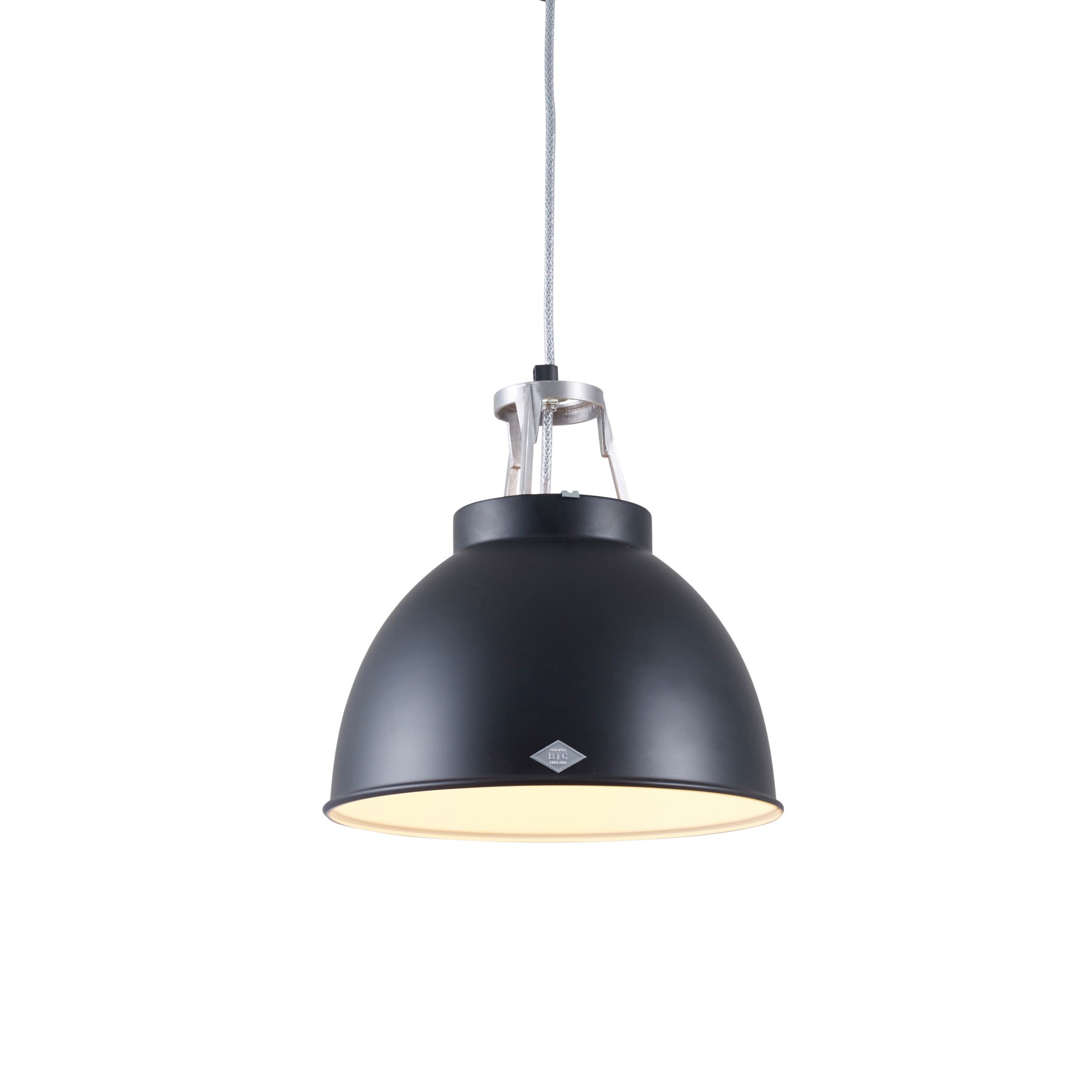 Mostra il prodotto Titan Size 1 Pendant Light, Black/White Interior del produttore Original BTC