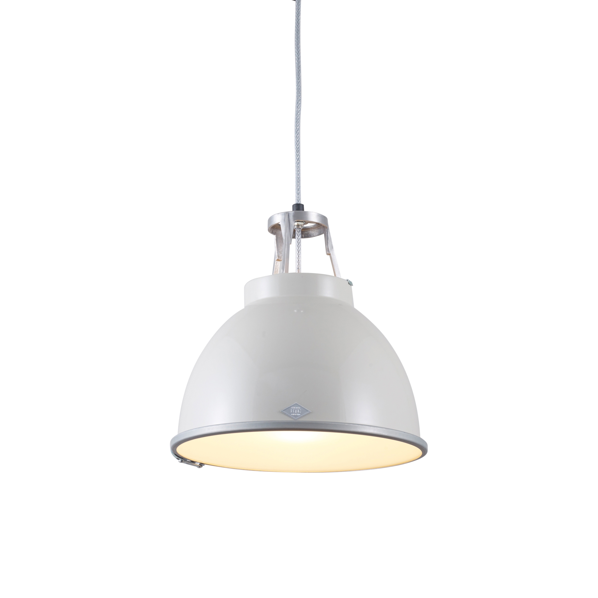 Mostrar el producto Titan Size 1 Pendant Light, Putty Grey with Etched Glass del fabricante Original BTC