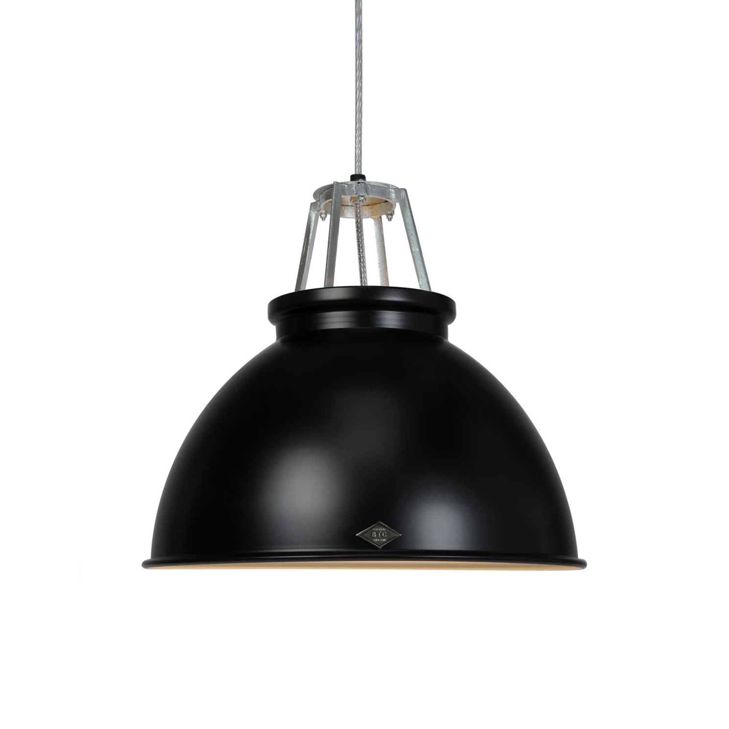 Mostra il prodotto Titan Size 3 Pendant Light, Black/White Interior del produttore Original BTC