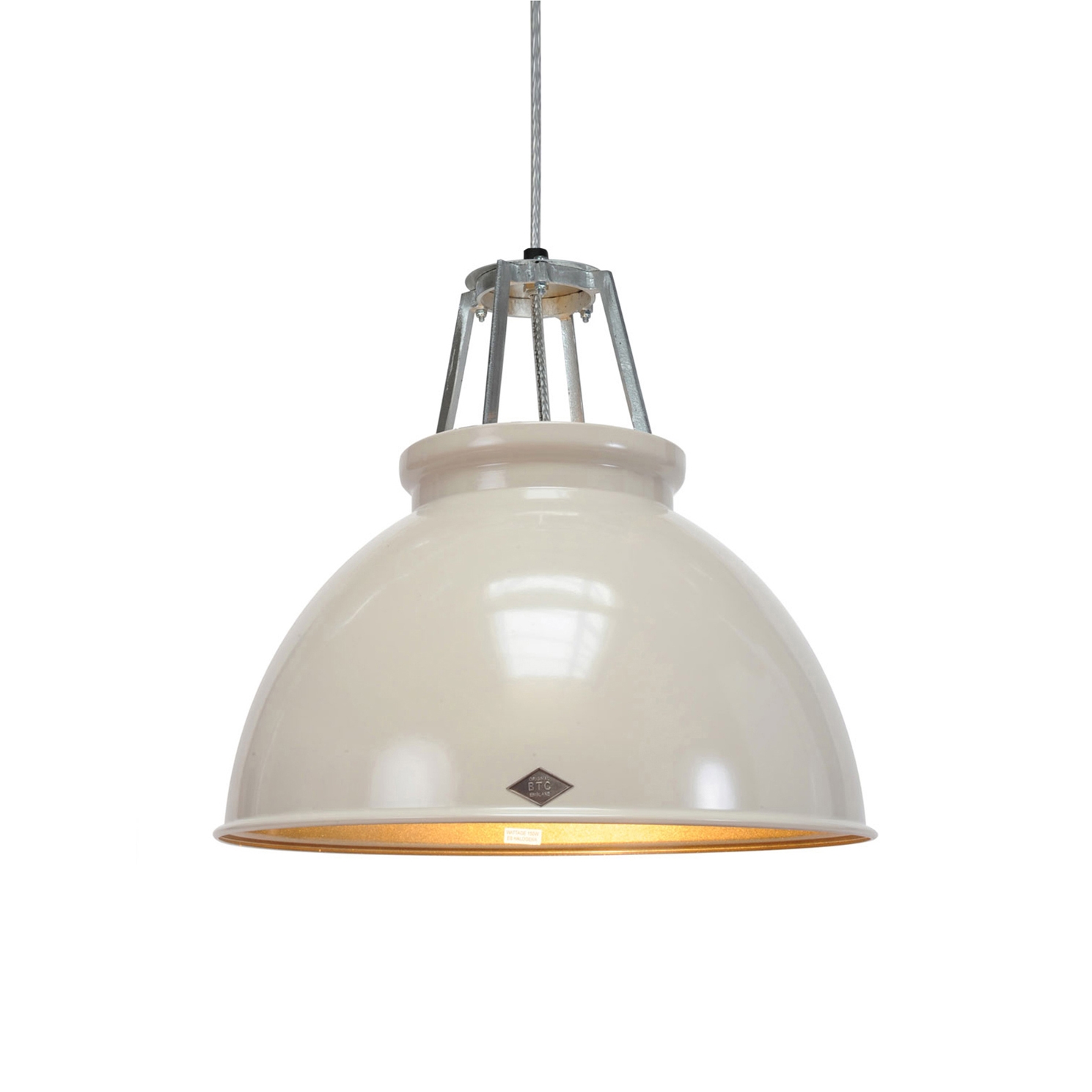 Mostra il prodotto Titan Size 3 Pendant Light, Putty Grey/Bronze Interior del produttore Original BTC