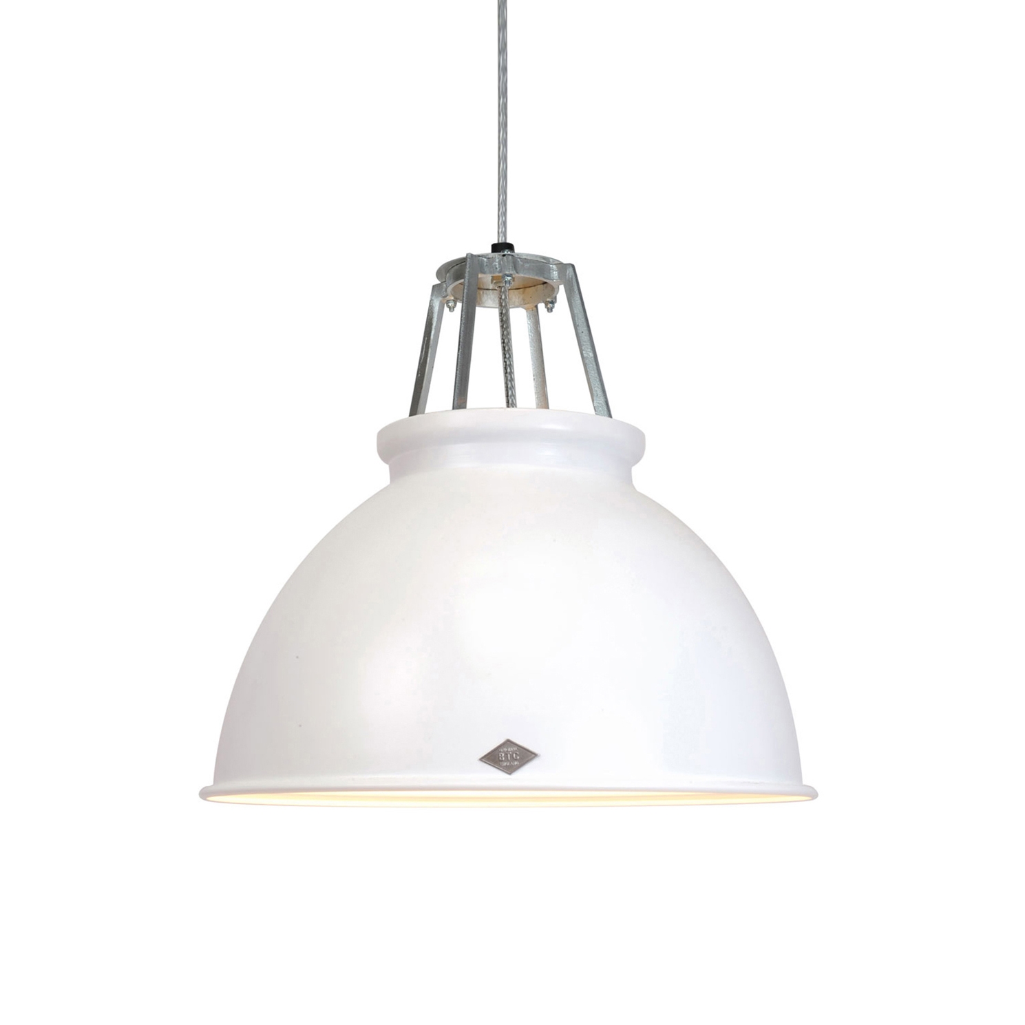 Mostra il prodotto Titan Size 3 Pendant Light, White/White Interior del produttore Original BTC