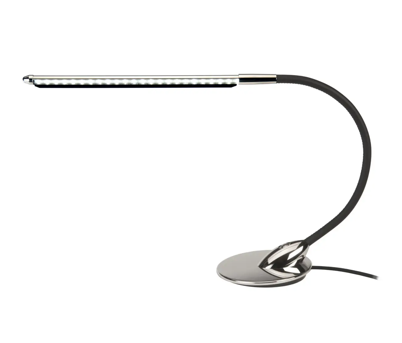 Original BTC - Wand Tischleuchte, Poliertes Nickel, Champignonfarbenes Leder