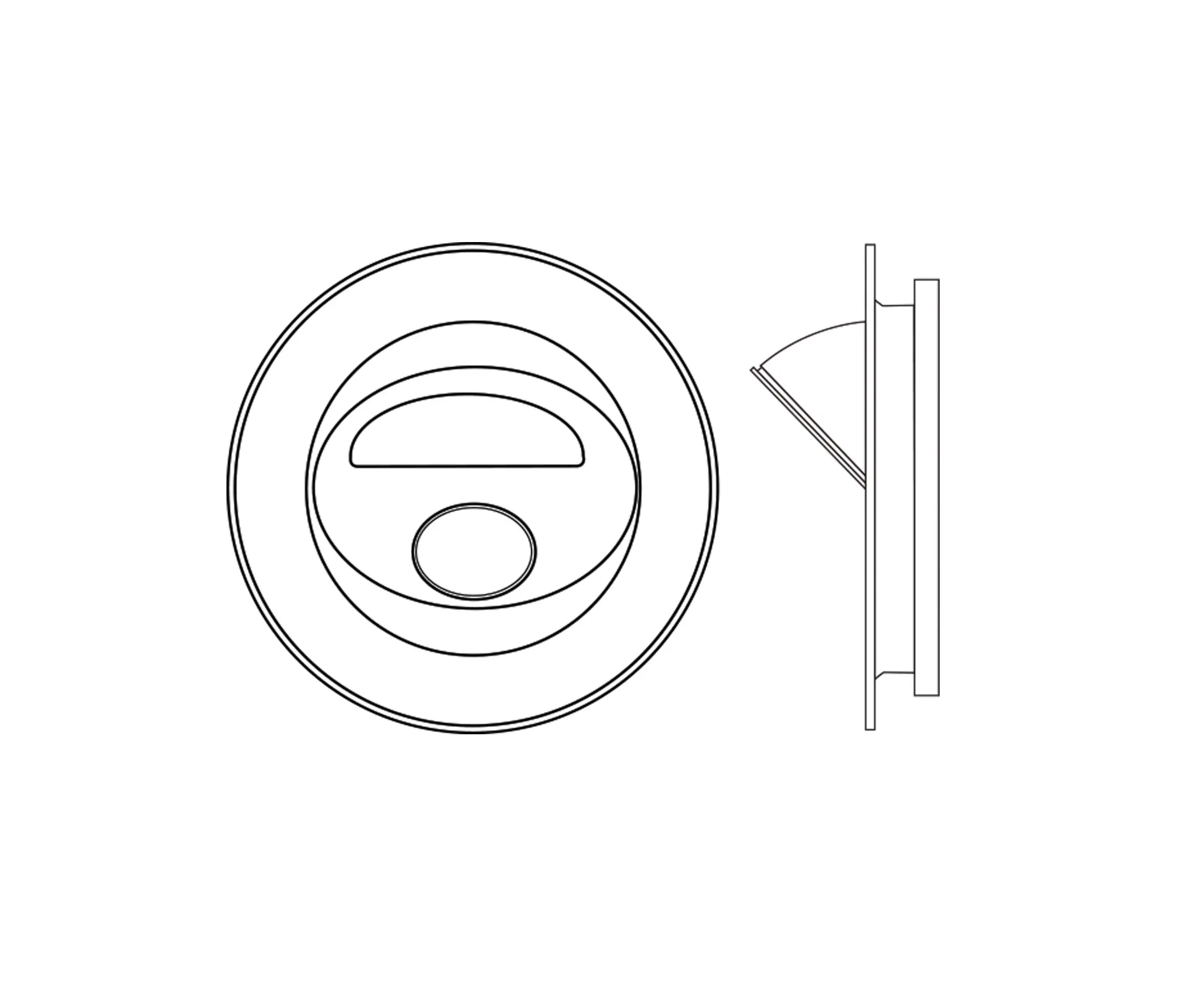Original BTC - Zephyr Light with Integral Bezel, nickel plated