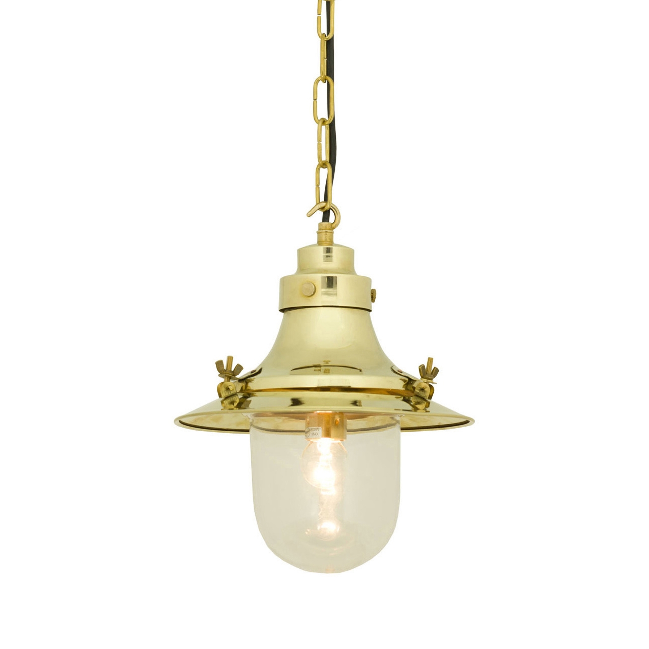 Mostrar el producto Ship's Small Decklight, Polished Brass, Clear Glass del fabricante Original BTC