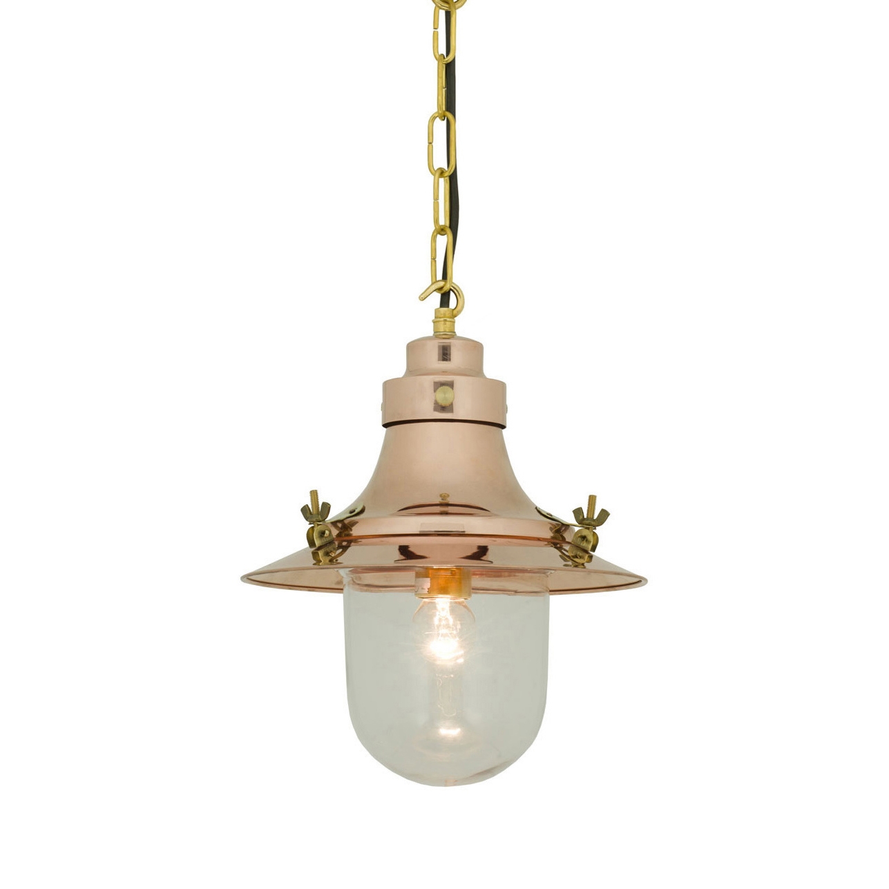 Produkt Ship's Small Decklight Pendelleuchte, Poliertes Kupfer, Klarglas des Herstellers Original BTC anzeigen
