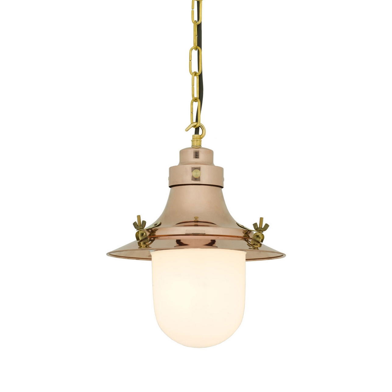 Display product Ship's Small Decklight, Polished Copper, Opal Glass from manufacturer Original BTC