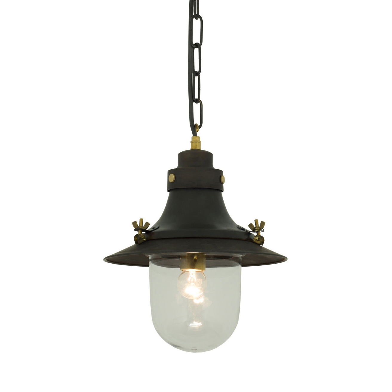 Mostra il prodotto Ship's Small Decklight, Weathered Copper, Clear Glass del produttore Original BTC