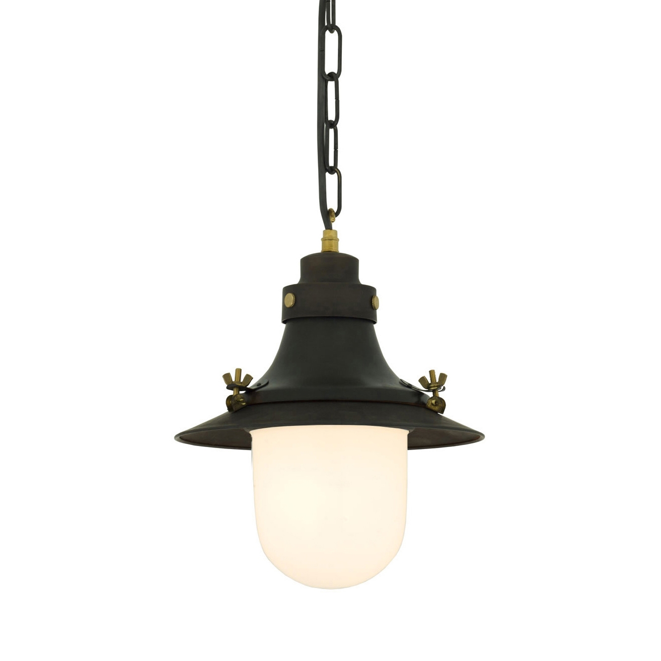 Produkt Ship's Small Decklight Pendelleuchte, Patiniertes Kupfer, Opalglass des Herstellers Original BTC anzeigen