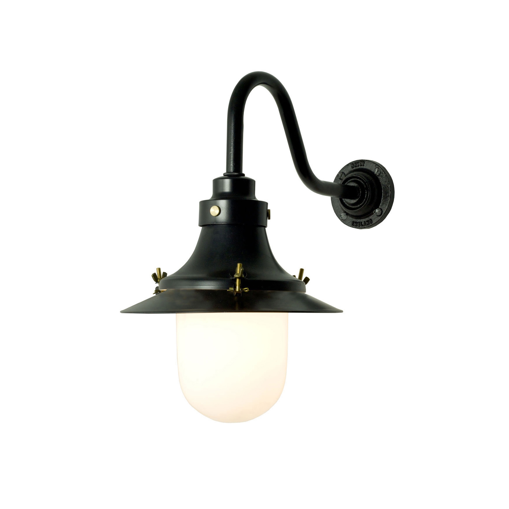 Mostrar el producto Ship's Small Decklight, Wall Light, Paint Black, Opal Glass del fabricante Original BTC