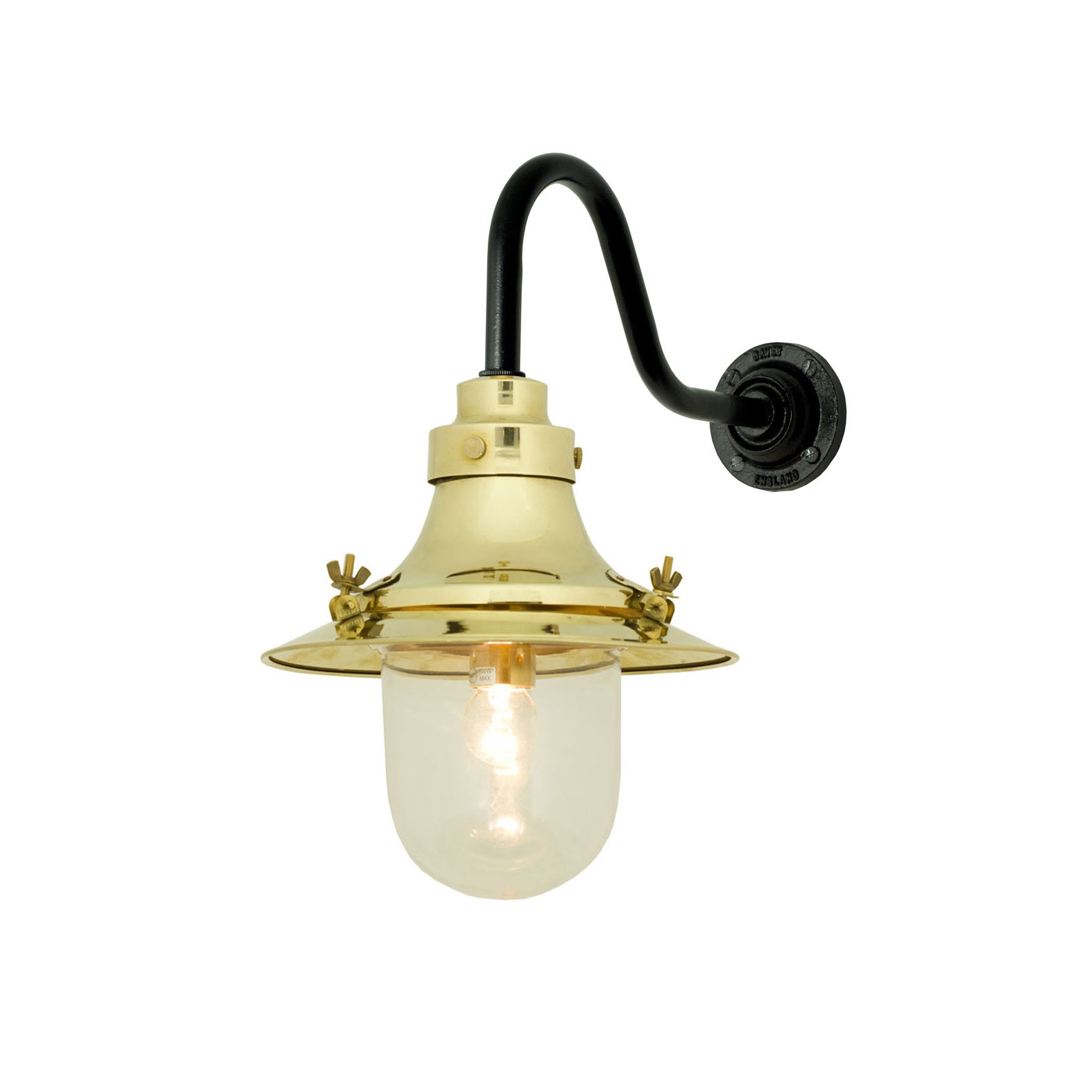 Mostrar el producto Ship's Small Decklight, Wall Light, Polish Brass Clear Glass del fabricante Original BTC