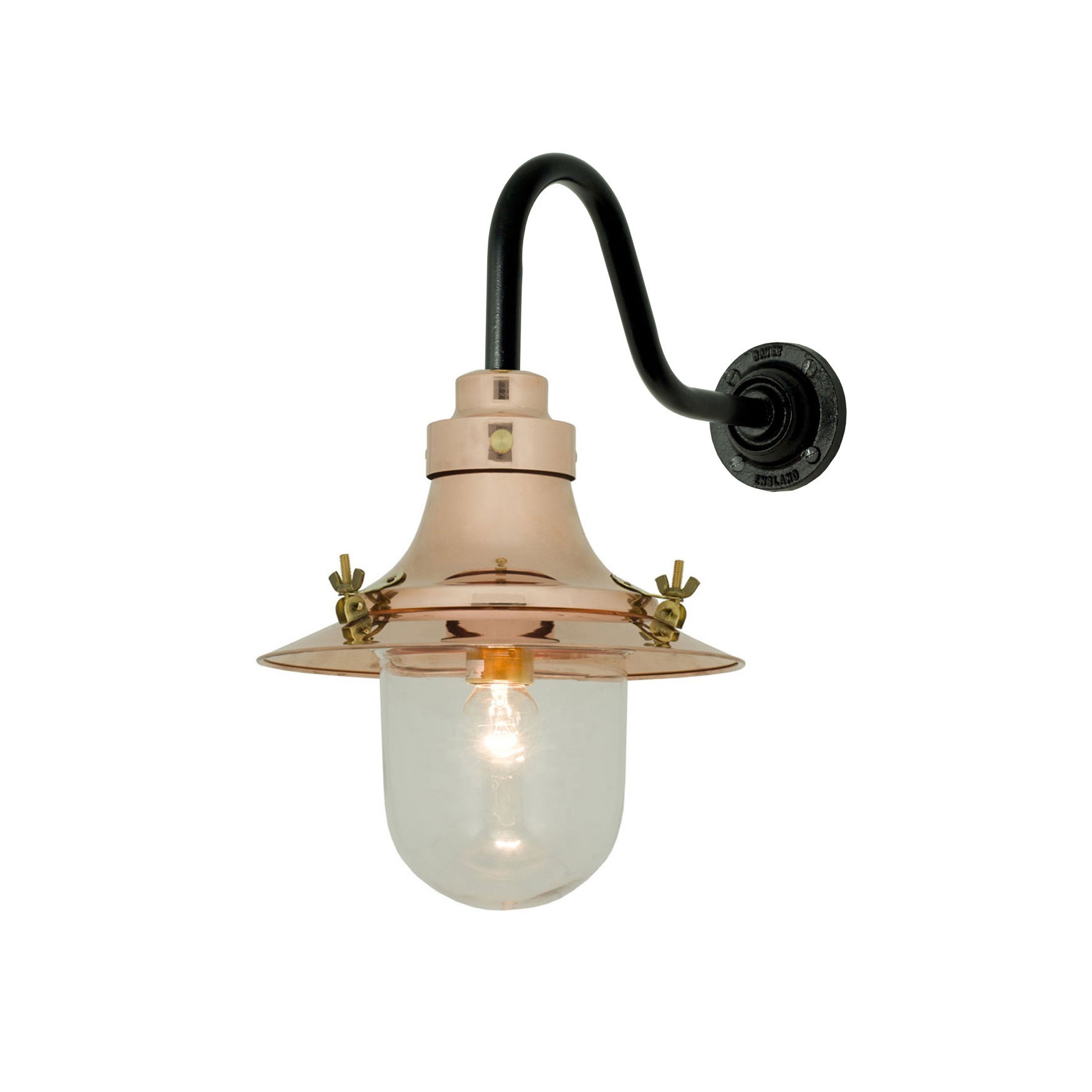 Produkt Ship's Small Decklight Wandleuchte, Poliertes Kupfer, Klarglas des Herstellers Original BTC anzeigen