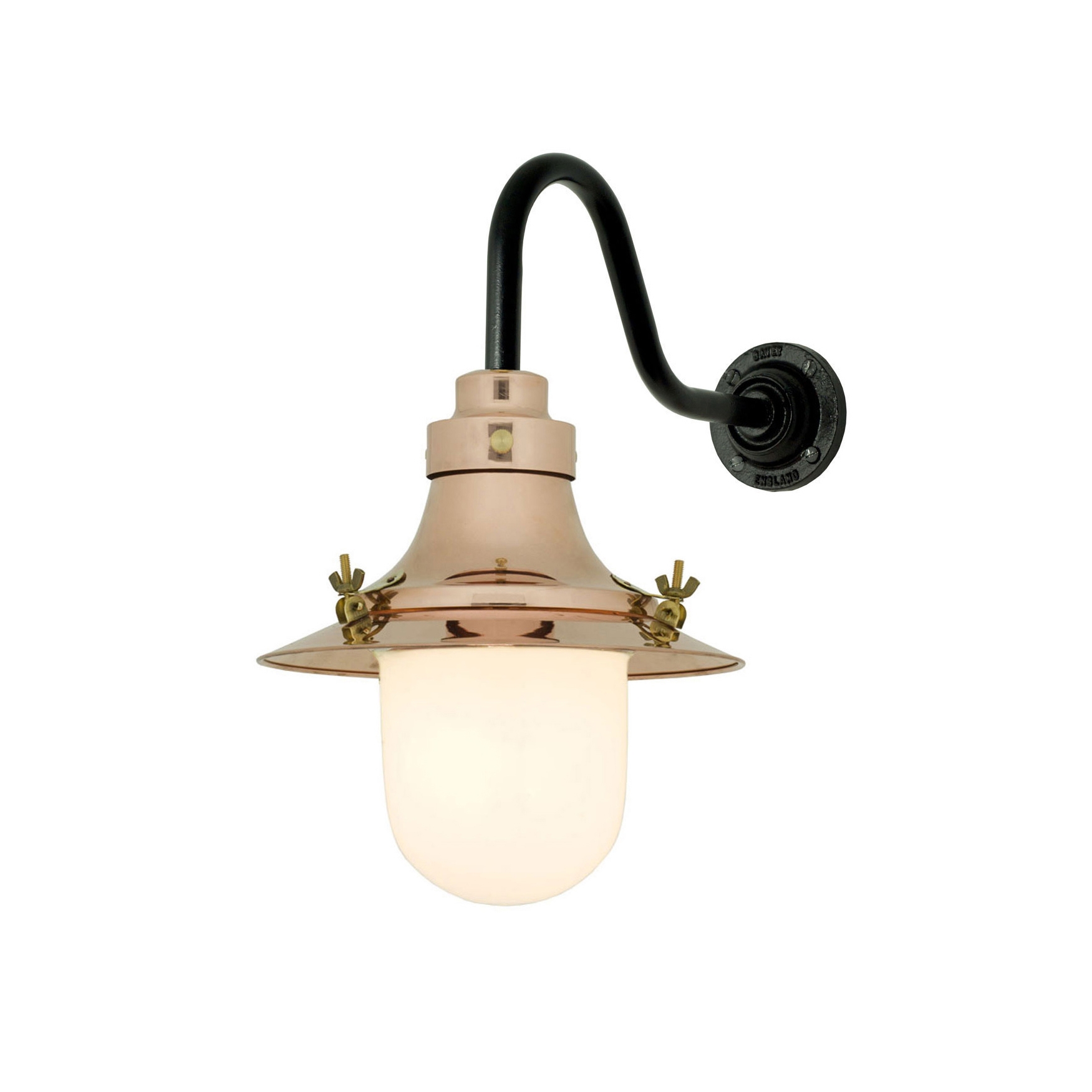 Mostrar el producto Ship's Small Decklight, Wall Light, Pol Copper, Opal Glass del fabricante Original BTC