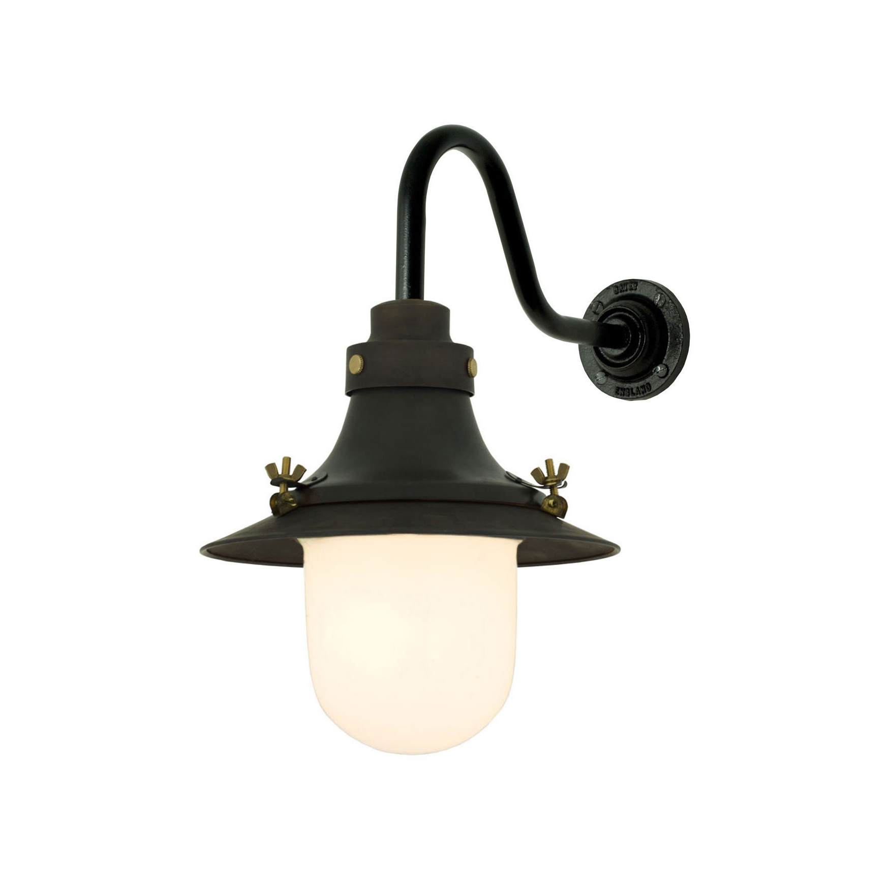 Display product Ship's Small Decklight, Wall Light, Weathered Copper, Opal Glass from manufacturer Original BTC