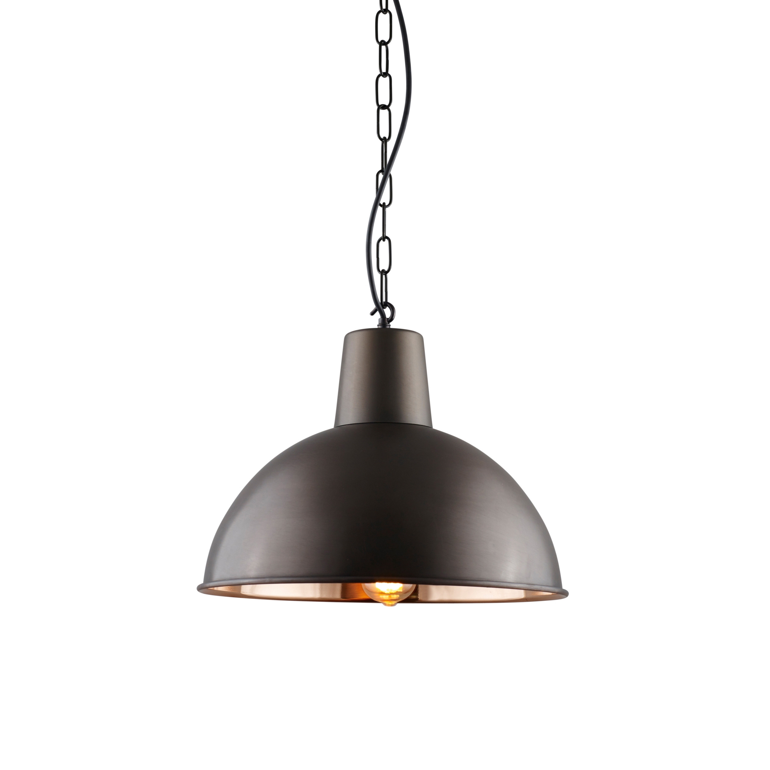 Display product Spun Reflector, Medium, Weathered copper, polished interior from manufacturer Original BTC