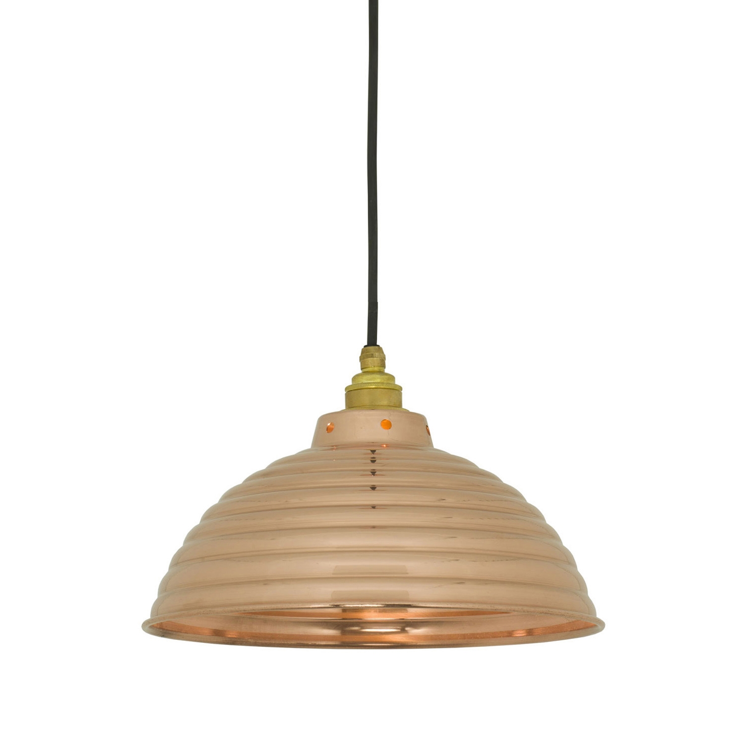Mostrar el producto Spun Ripple with Cord Grip Lamp holder Polished Copper del fabricante Original BTC