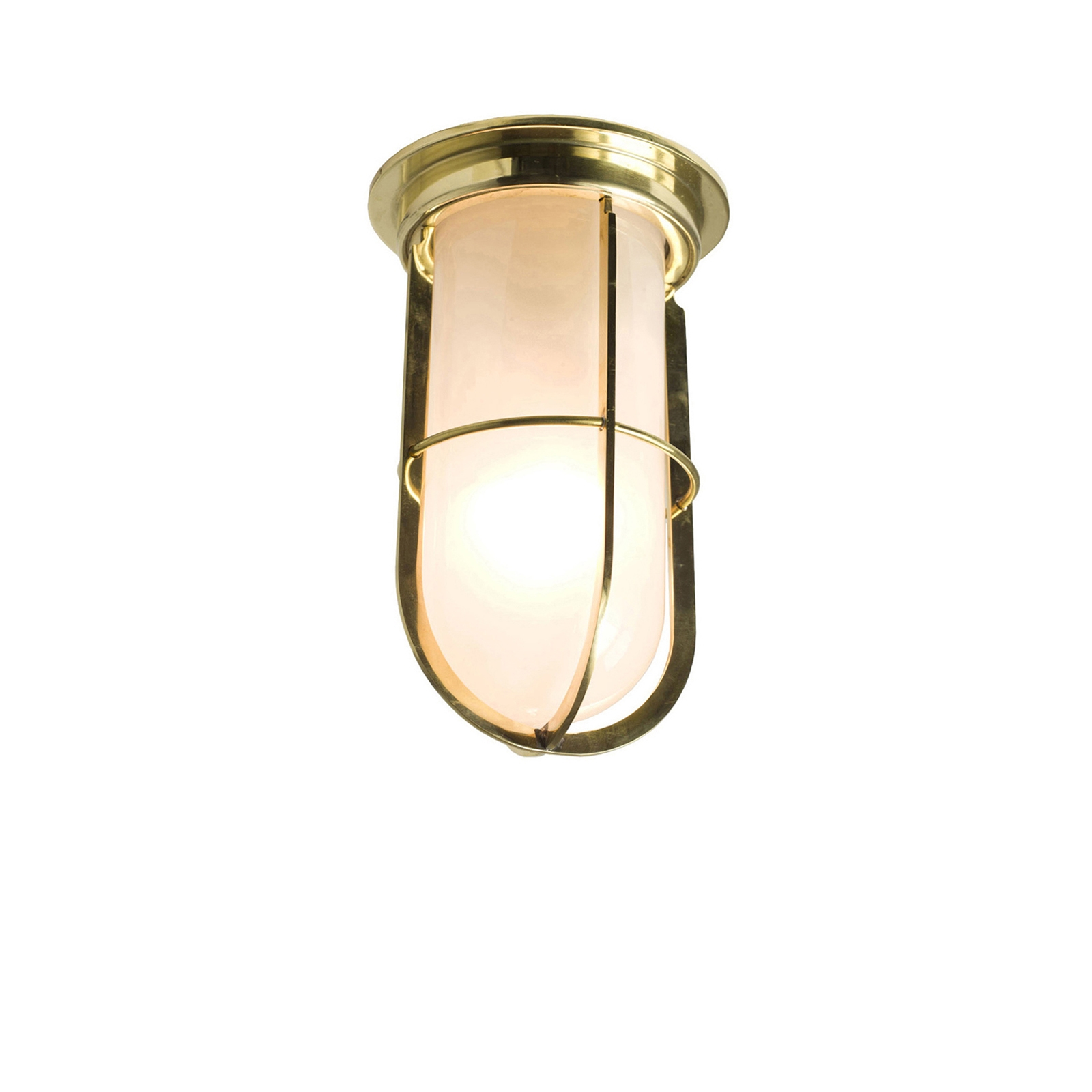 Display product Ship's Companionway With Guard, Polish Brass, Frosted Glass, E27 from manufacturer Original BTC