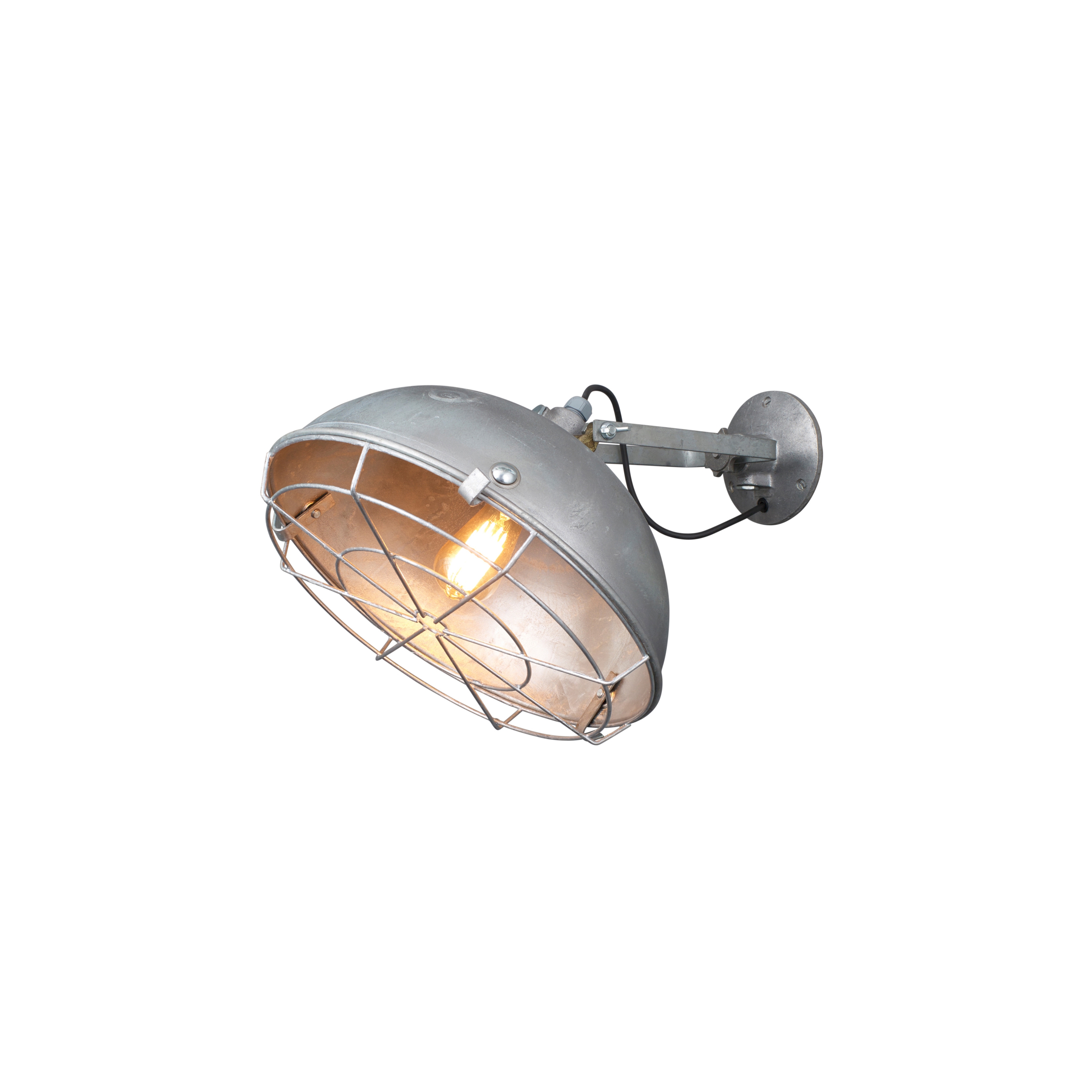 Display product Steel Working Wall Light With Protective Guard, Galvanised from manufacturer Original BTC