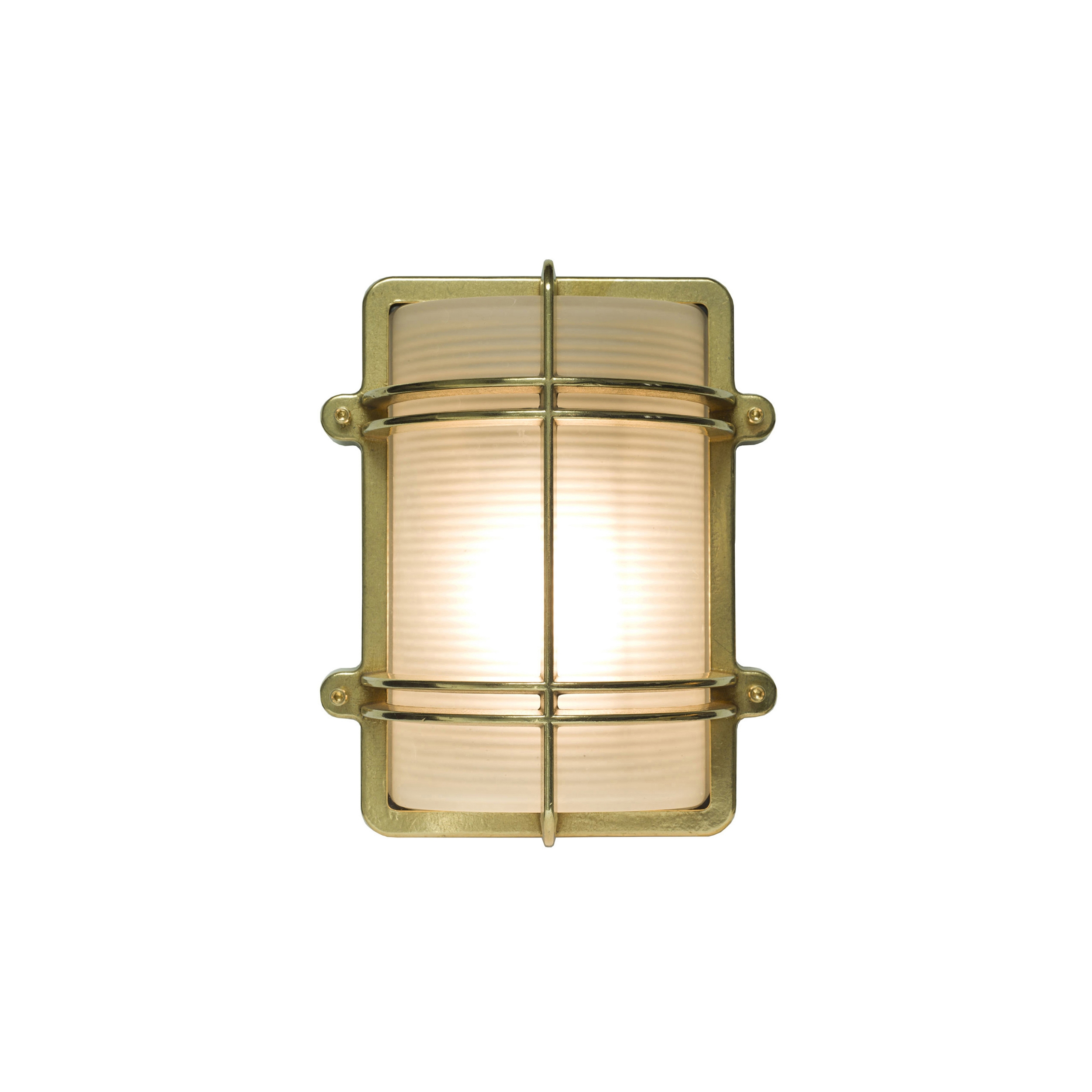Display product Rectangular Bulkhead Fitting, Natural Brass from manufacturer Original BTC