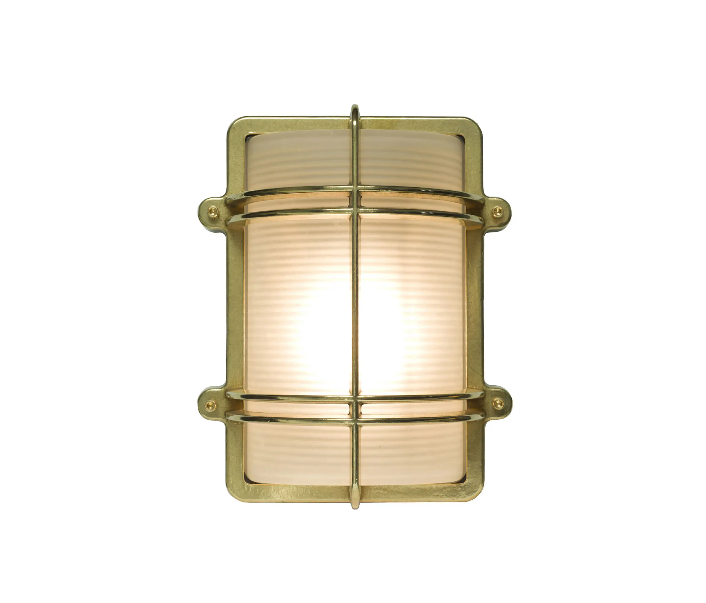 Original BTC - Rectangular Bulkhead Fitting, Natural Brass