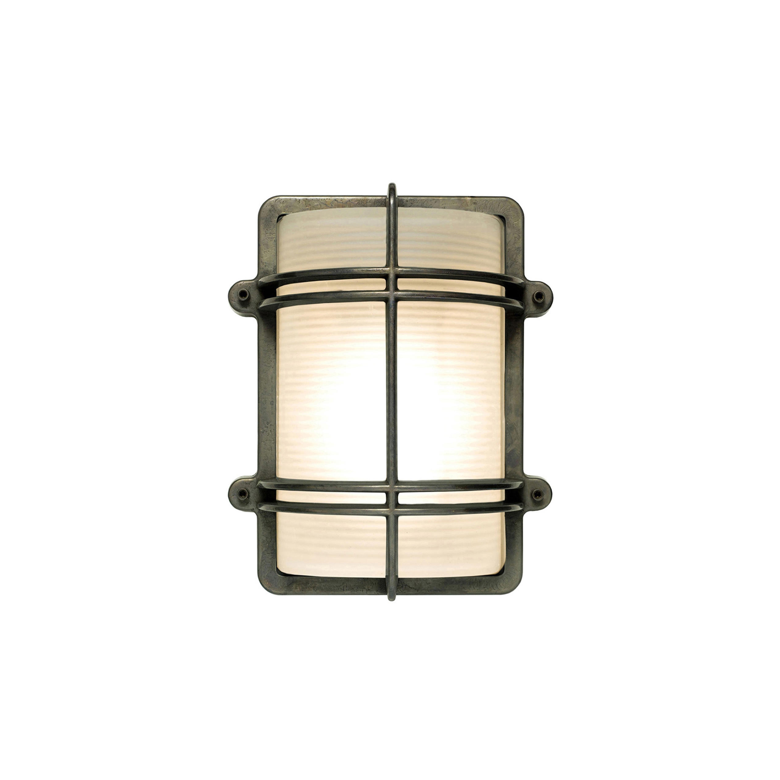 Display product Rectangular Bulkhead Fitting, Weathered Brass from manufacturer Original BTC