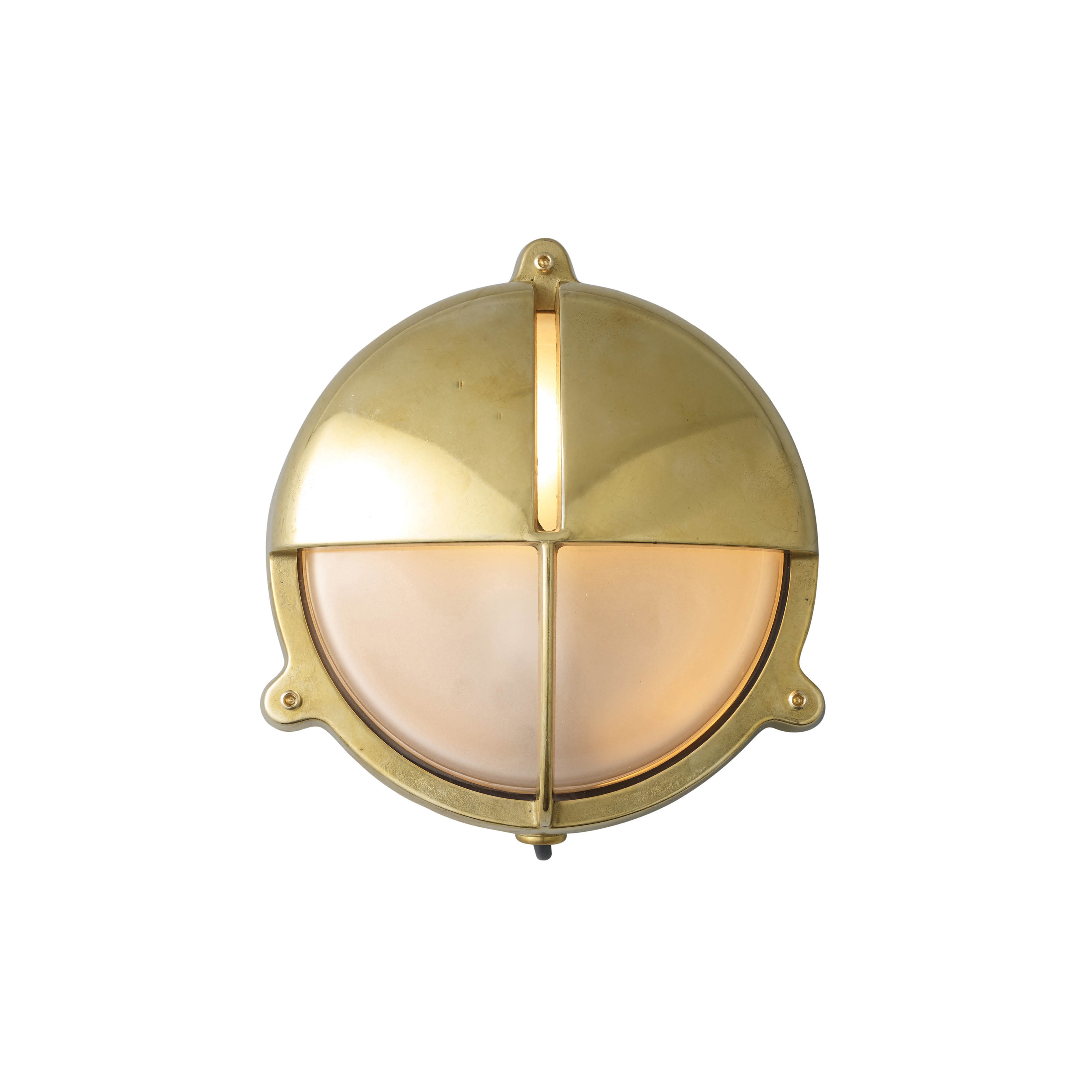 Display product Brass Bulkhead With Eyelid Shield, Large, Natural Brass from manufacturer Original BTC