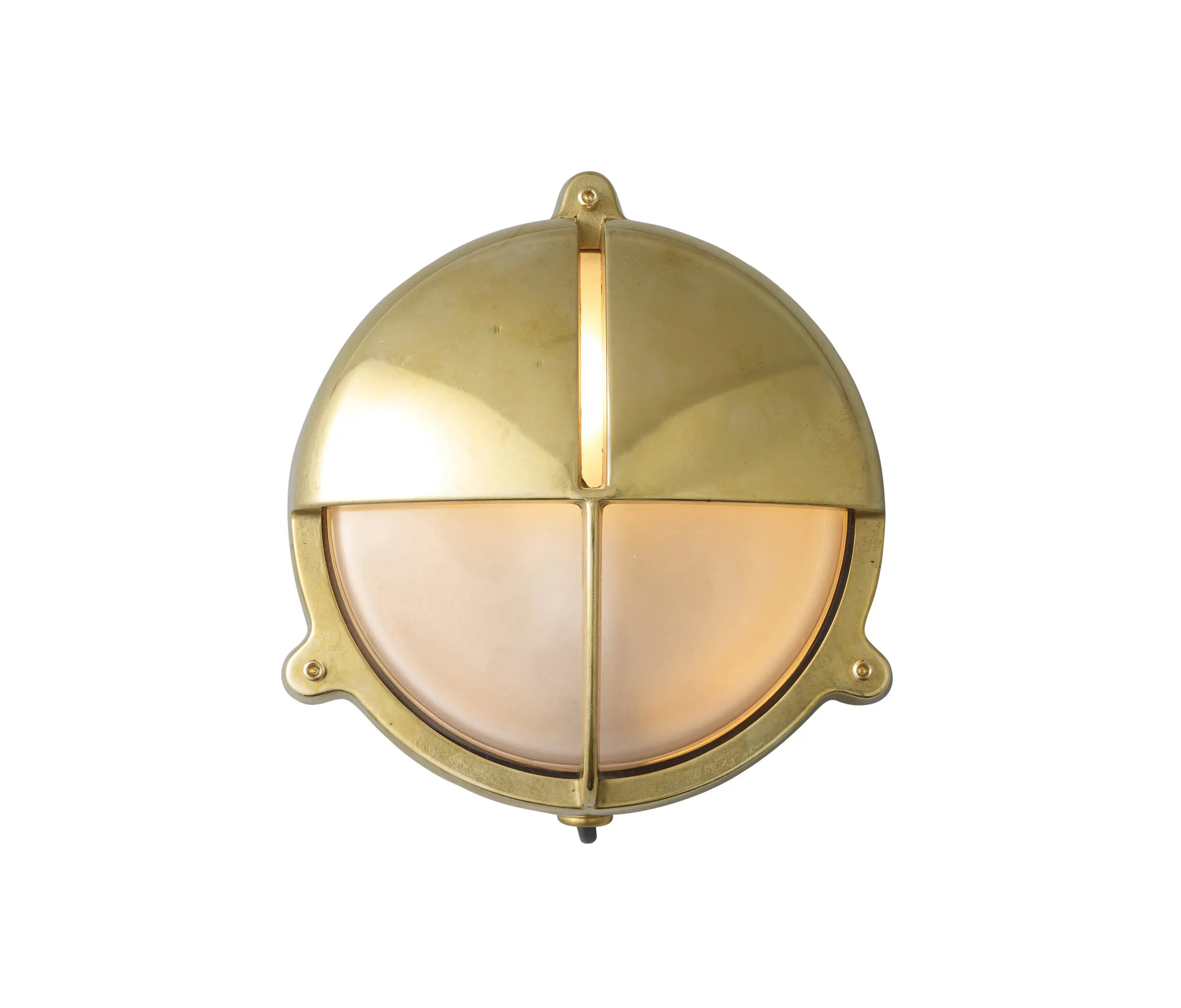 Original BTC - Brass Bulkhead With Eyelid Shield, Large, Natural Brass