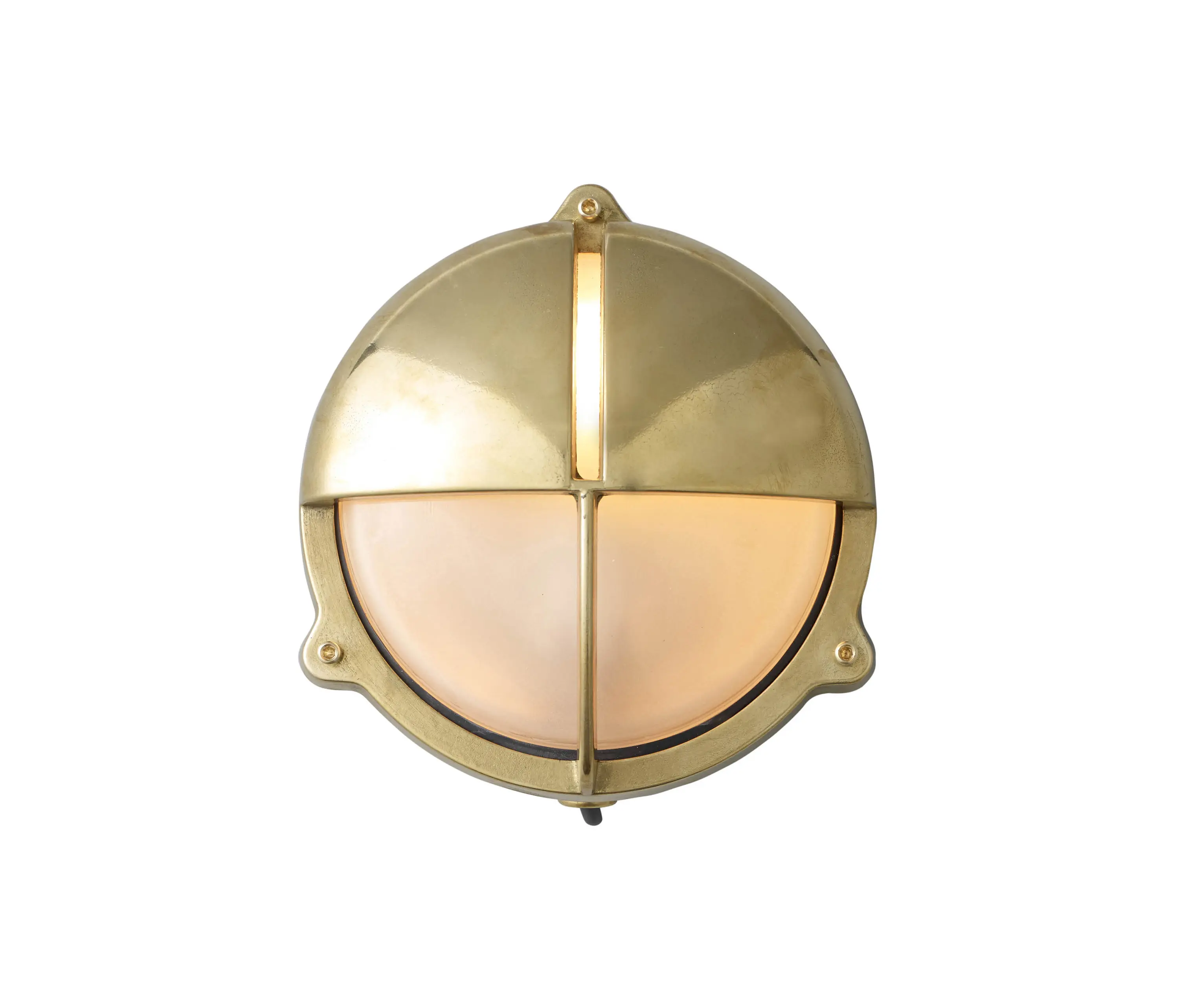 Original BTC - Brass Bulkhead With Eyelid Shield, Natural Brass
