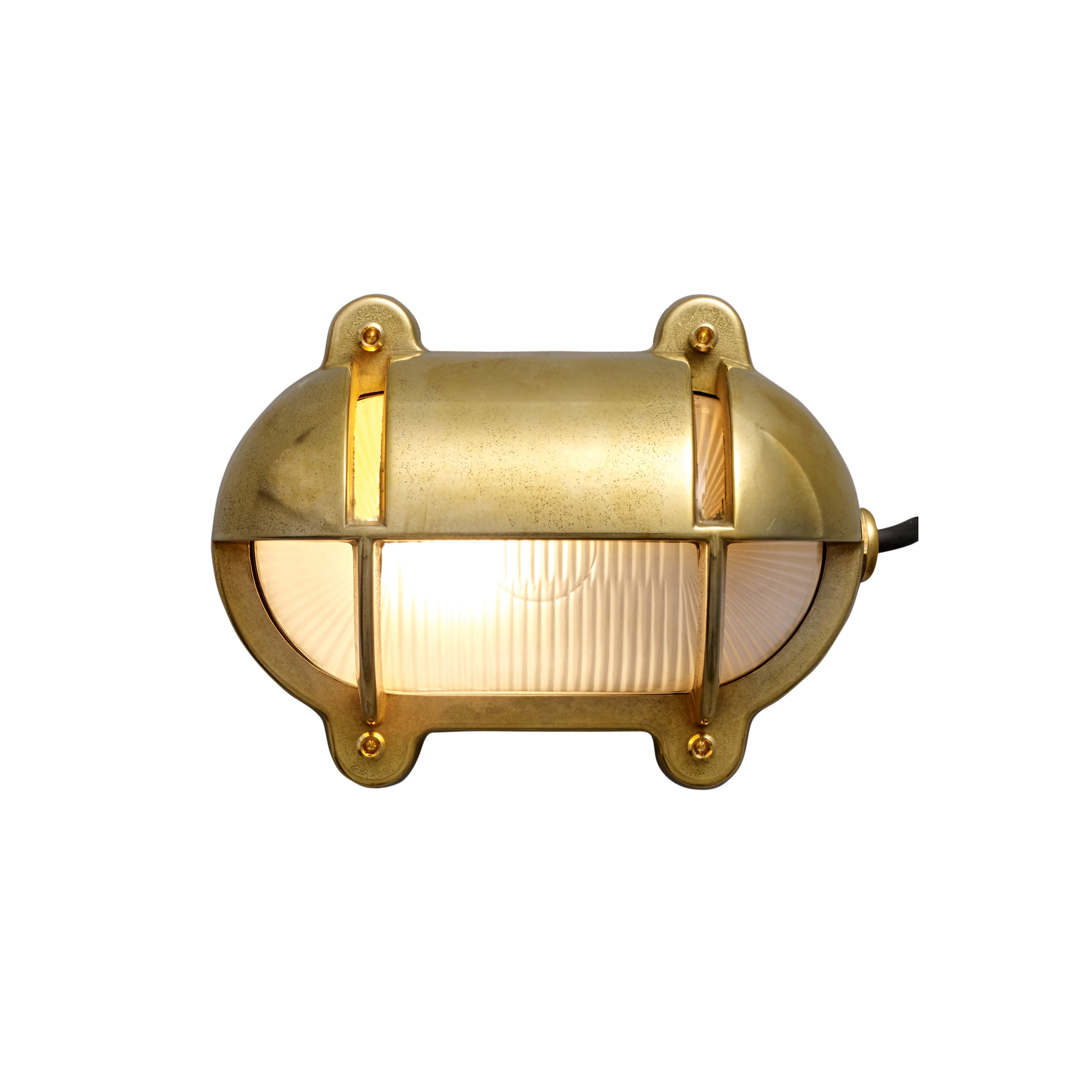 Produkt Bulkhead Ovale Wandleuchte aus Messing, Groß, Natürliches Messing des Herstellers Original BTC anzeigen