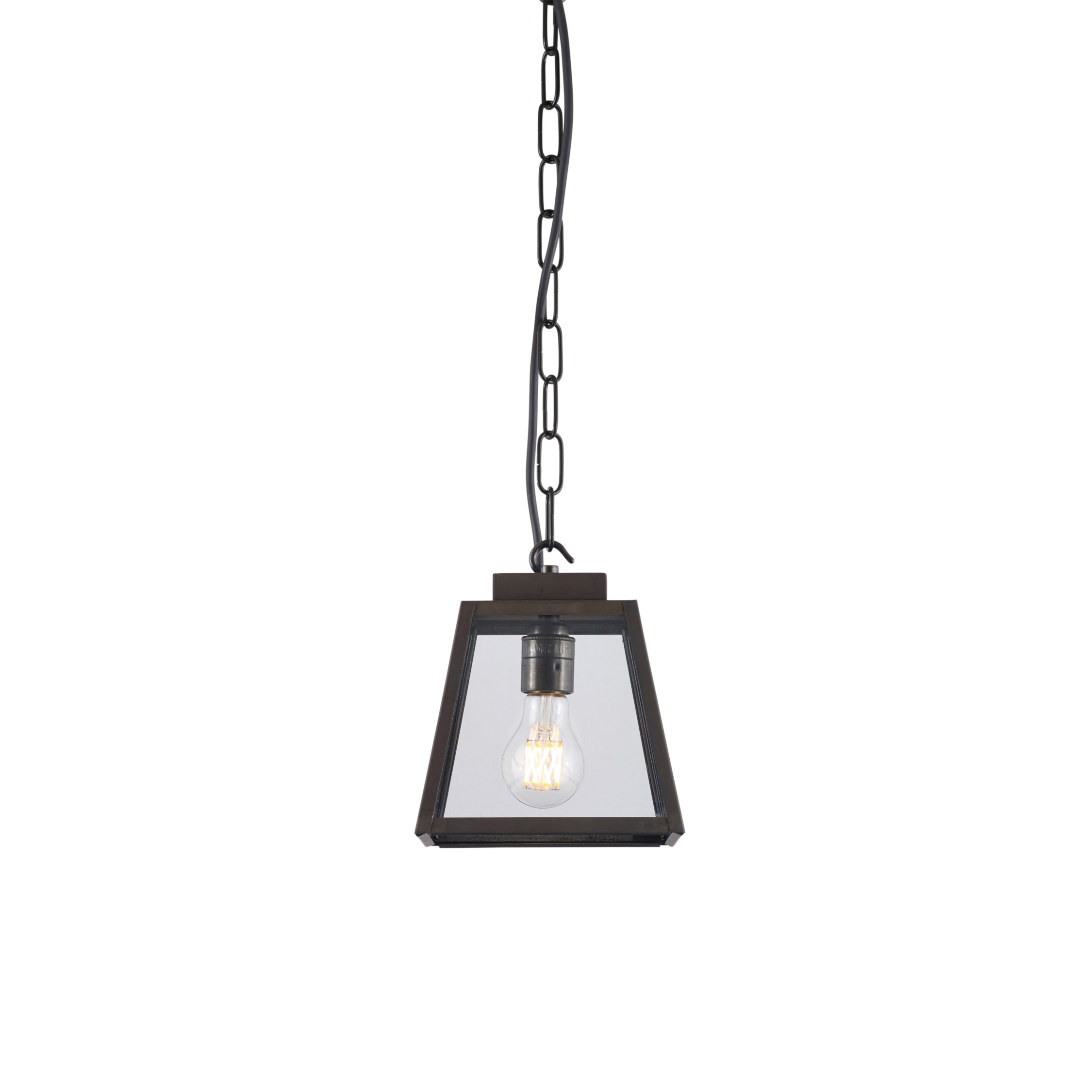 Produkt Quad Pendant, Small, Weathered Brass, Clear, Closed Top des Herstellers Original BTC anzeigen