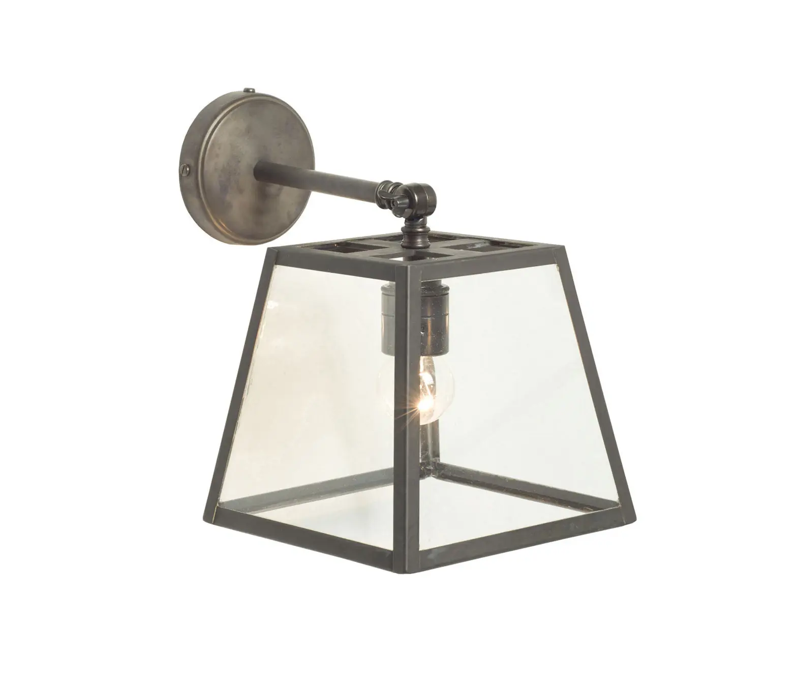 Original BTC - Quad Wall Light Internally Glazed, Weathered Brass, Clear