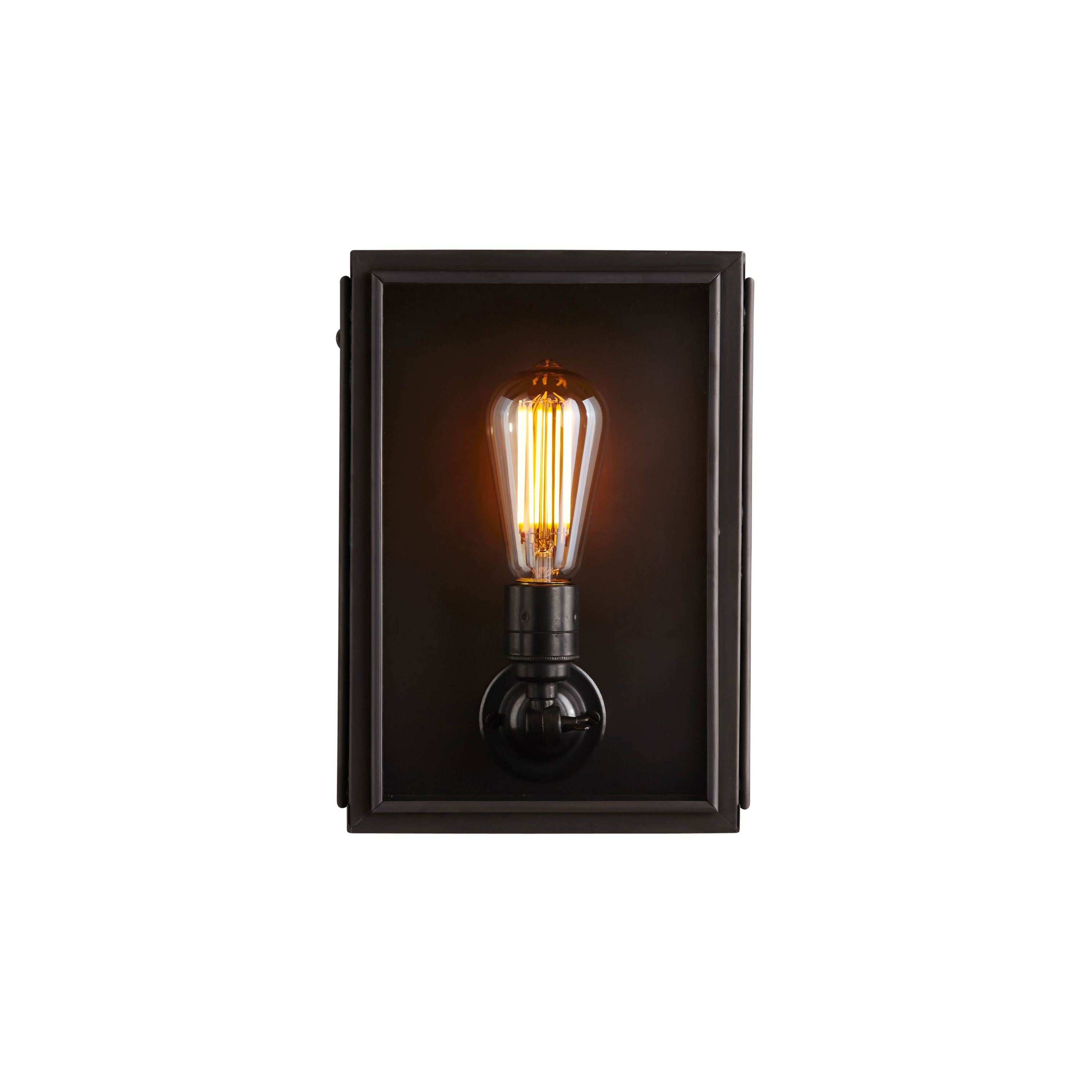 Mostrar el producto Box Wall Light, External Glass, Small, Weather Brass, Clear del fabricante Original BTC